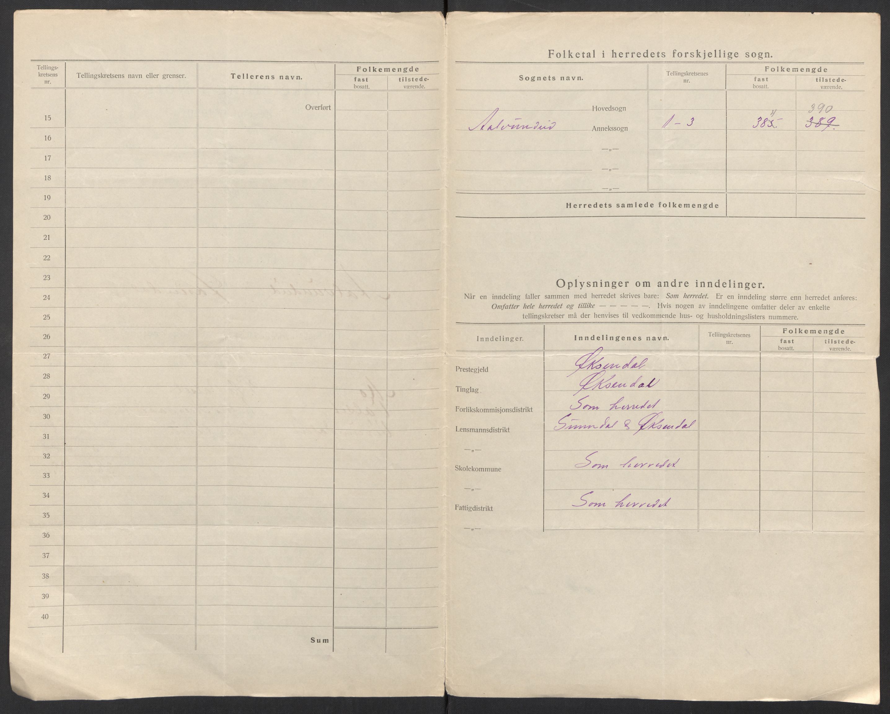 SAT, 1920 census for Ålvundeid, 1920, p. 7