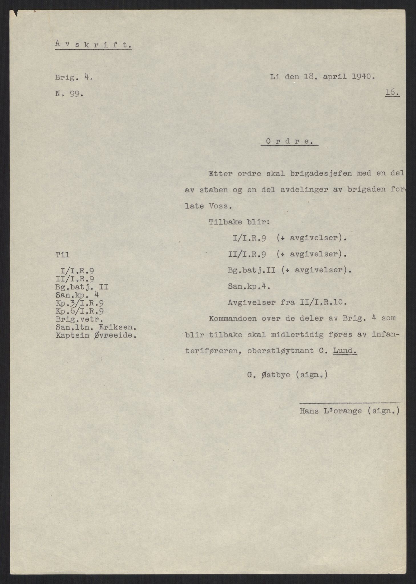 Forsvaret, Forsvarets krigshistoriske avdeling, RA/RAFA-2017/Y/Yb/L0102: II-C-11-411  -  4. Divisjon., 1940, p. 214