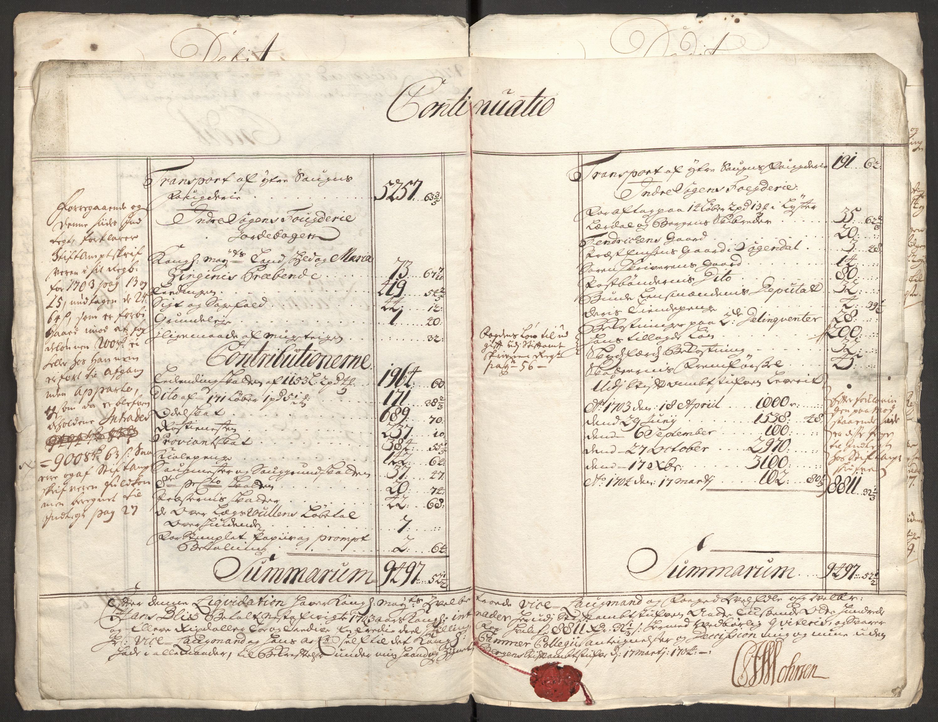 Rentekammeret inntil 1814, Reviderte regnskaper, Fogderegnskap, AV/RA-EA-4092/R52/L3313: Fogderegnskap Sogn, 1703-1704, p. 11