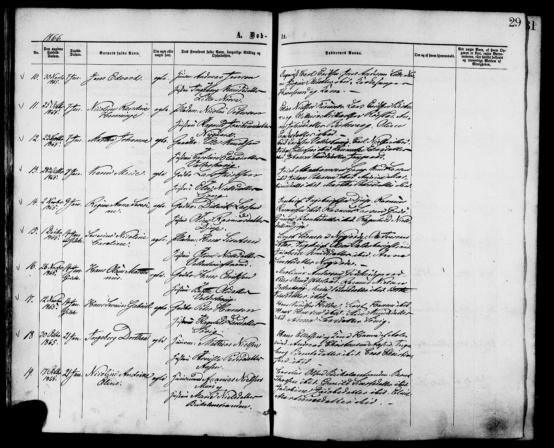 Ministerialprotokoller, klokkerbøker og fødselsregistre - Møre og Romsdal, AV/SAT-A-1454/528/L0399: Parish register (official) no. 528A10, 1864-1879, p. 29