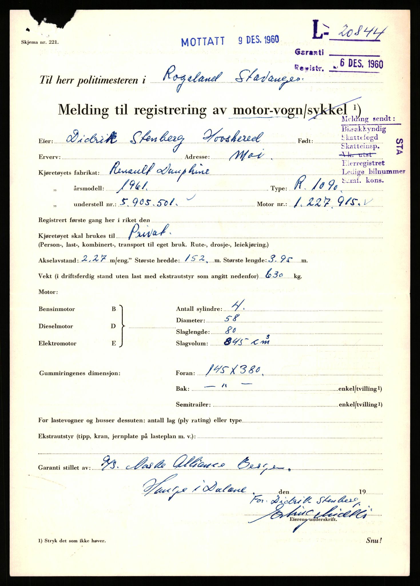 Stavanger trafikkstasjon, AV/SAST-A-101942/0/F/L0037: L-20500 - L-21499, 1930-1971, p. 1199