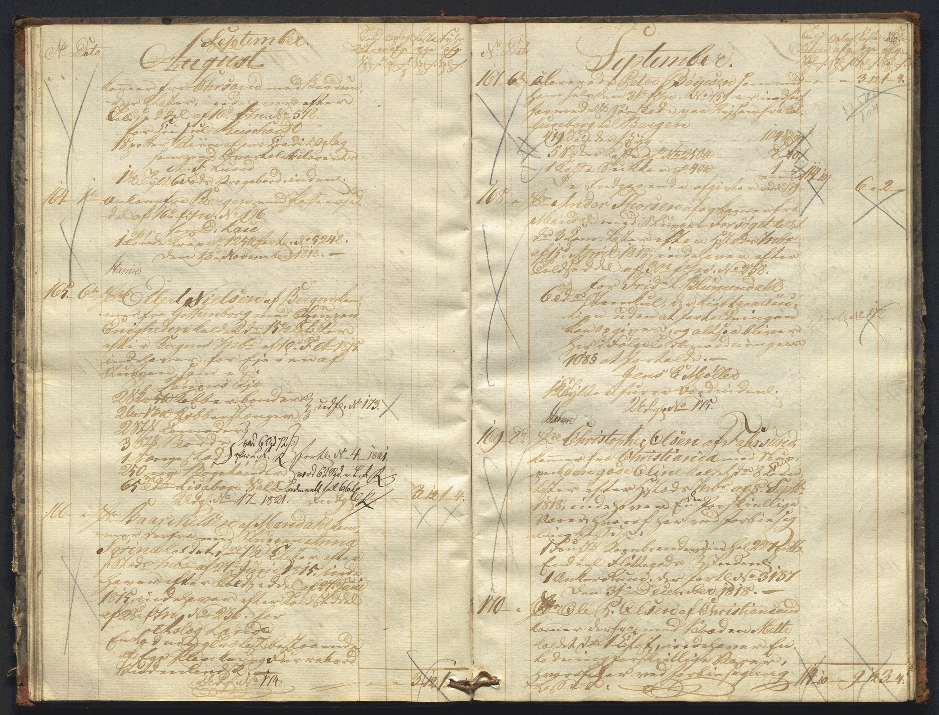 Revisjonsdepartementet, 2. revisjonskontor, AV/RA-S-1115/E/E010/L0060: Egersund: Tollbok, 1820, p. 25b-26a