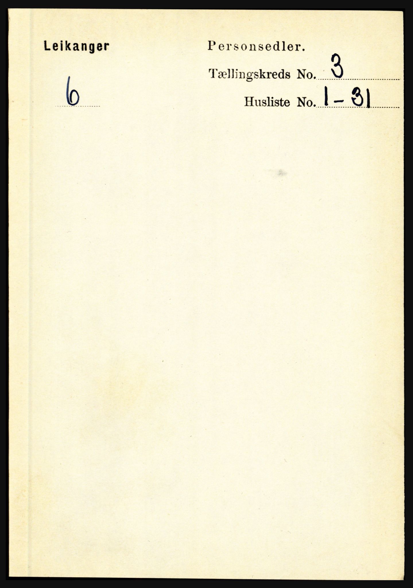 RA, 1891 census for 1419 Leikanger, 1891, p. 348