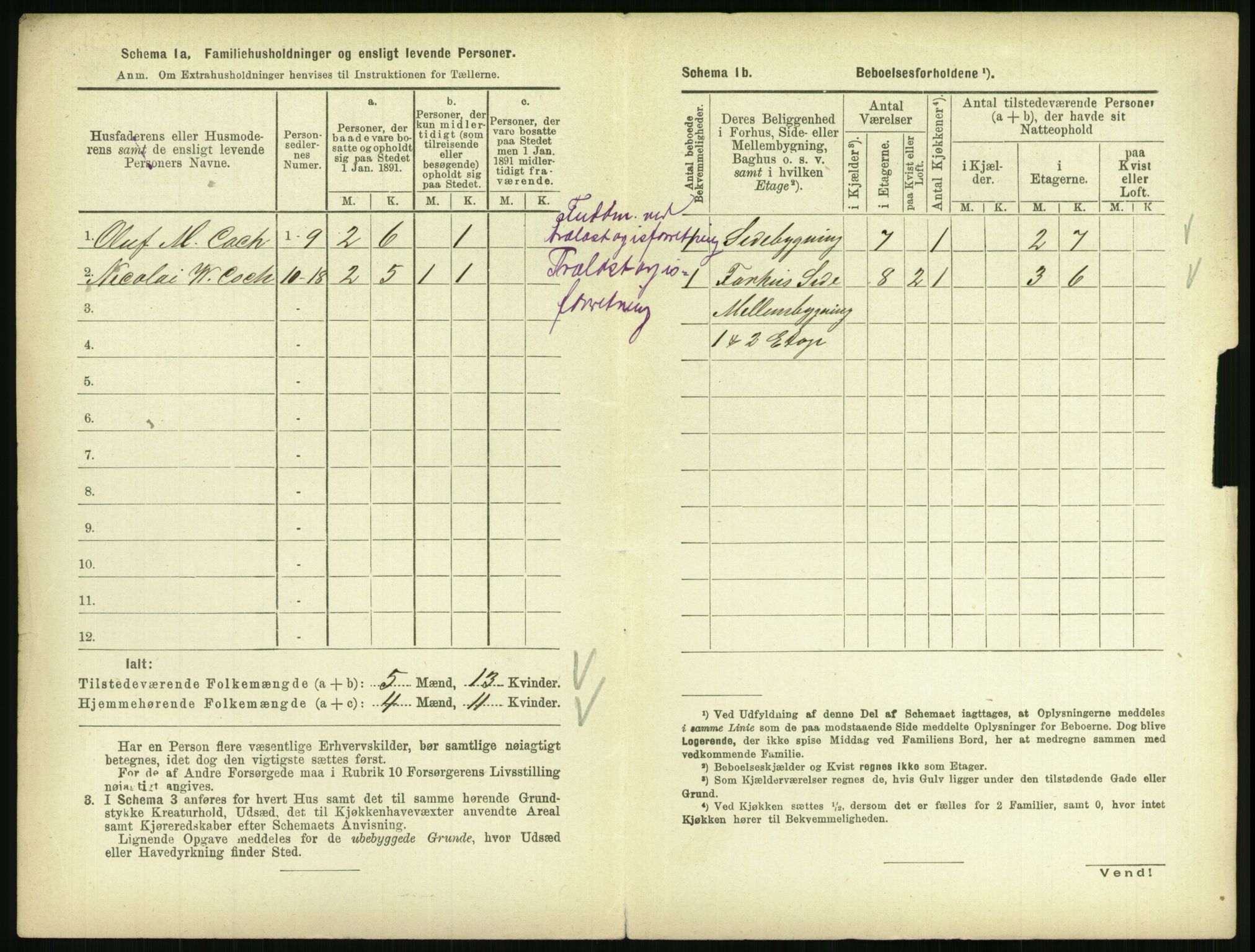 RA, 1891 census for 0804 Brevik, 1891, p. 498