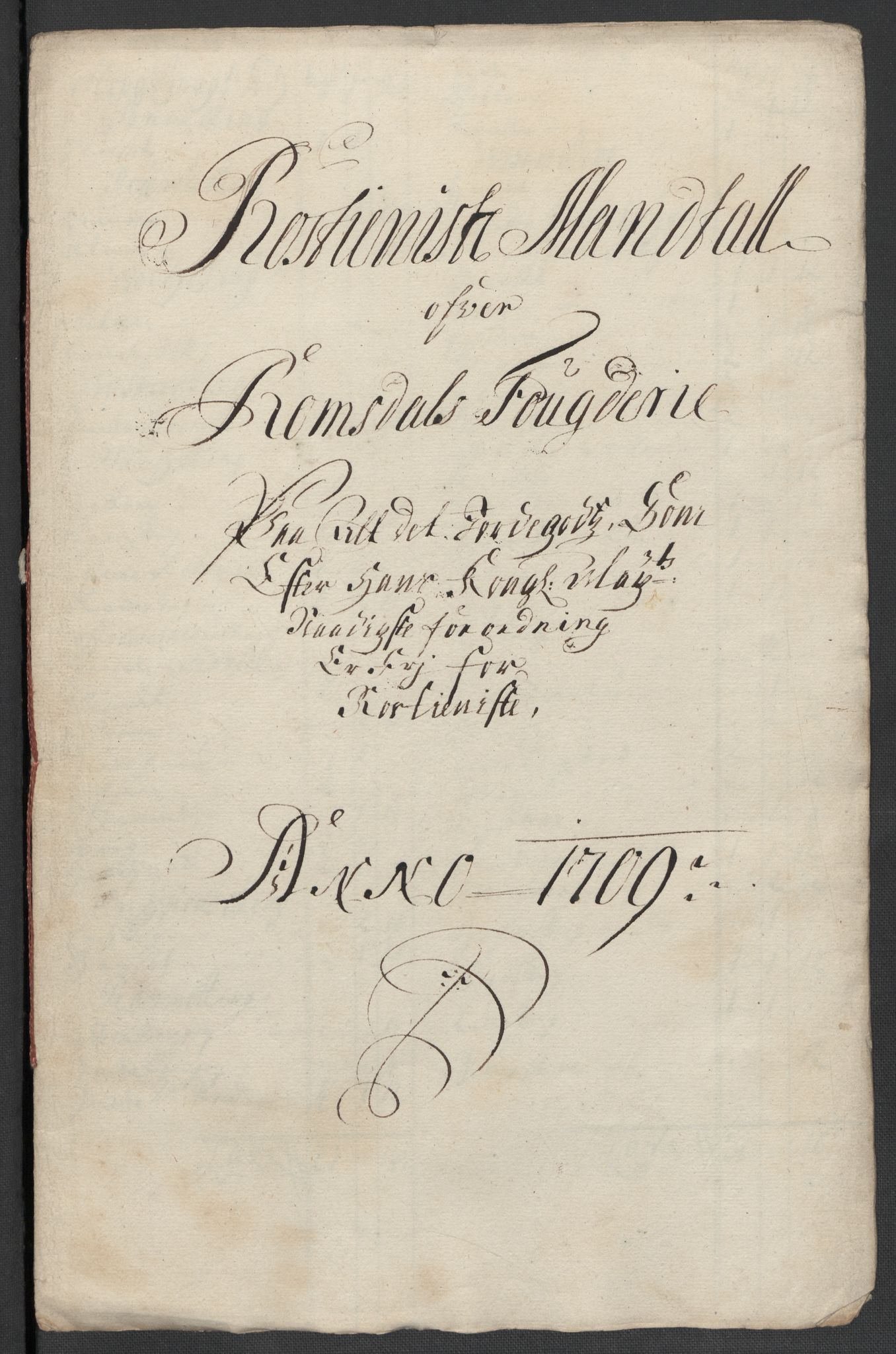 Rentekammeret inntil 1814, Reviderte regnskaper, Fogderegnskap, RA/EA-4092/R55/L3659: Fogderegnskap Romsdal, 1709-1710, p. 175