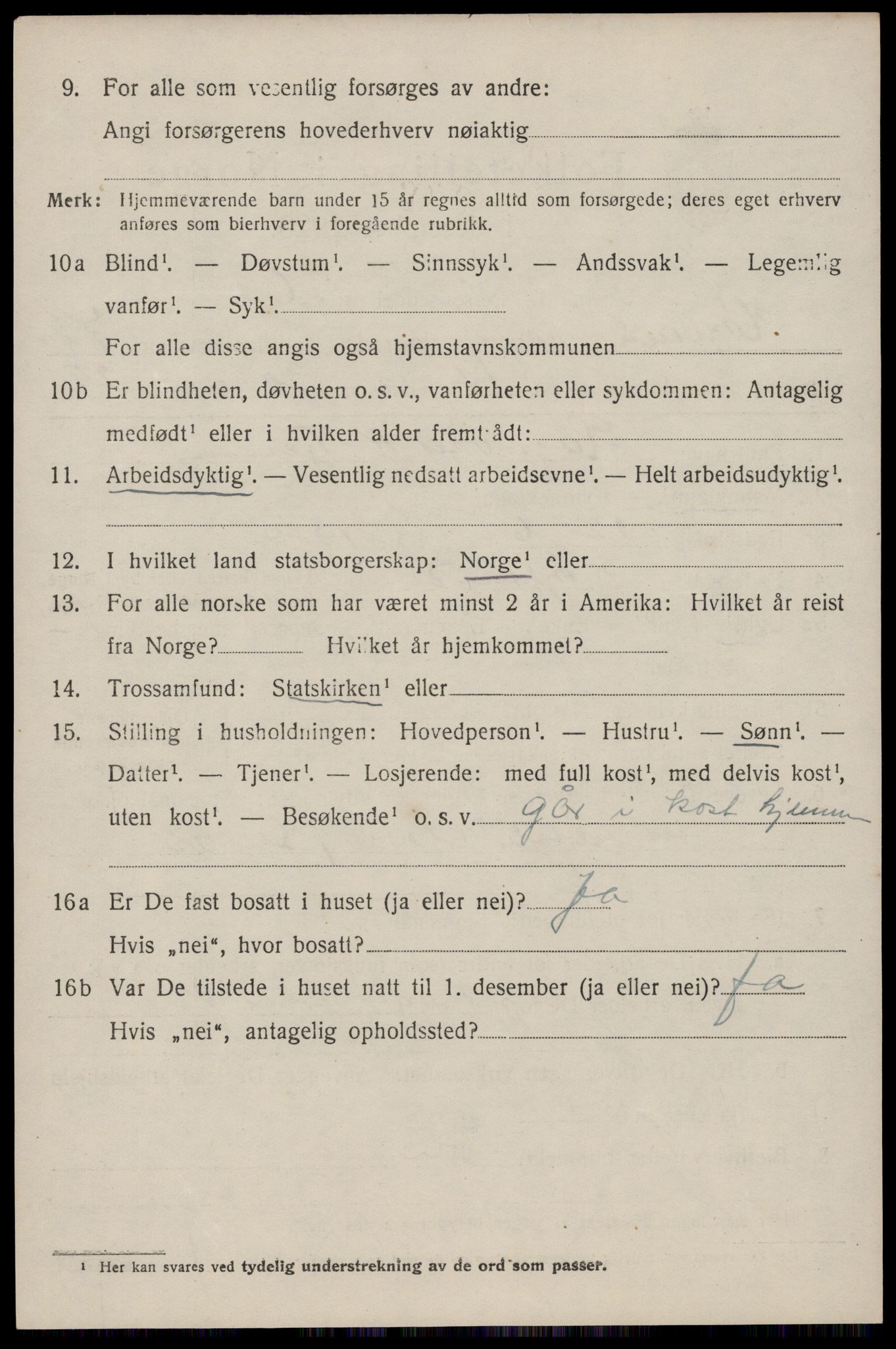 SAST, 1920 census for Høyland, 1920, p. 4849