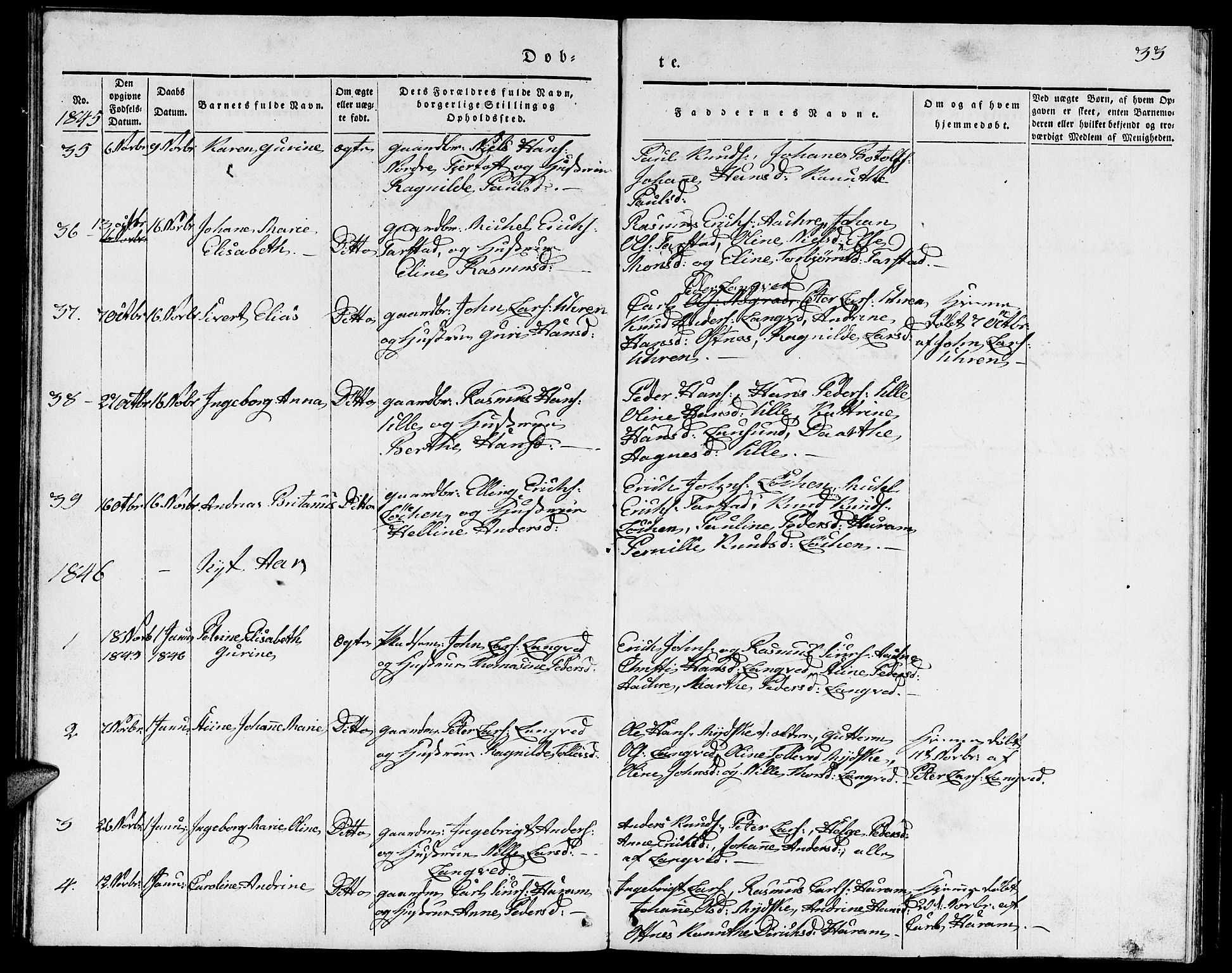 Ministerialprotokoller, klokkerbøker og fødselsregistre - Møre og Romsdal, AV/SAT-A-1454/536/L0507: Parish register (copy) no. 536C02, 1839-1859, p. 33