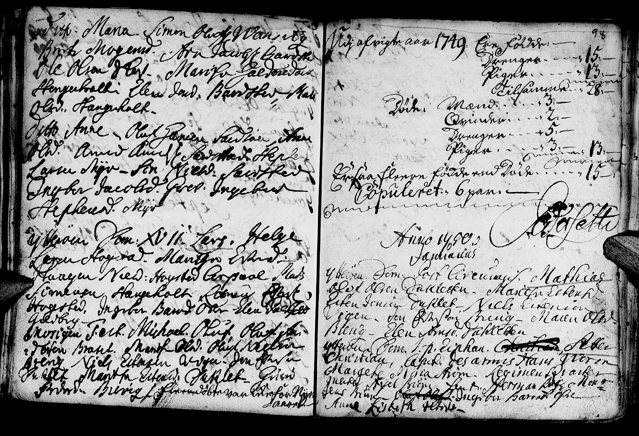 Ministerialprotokoller, klokkerbøker og fødselsregistre - Nord-Trøndelag, SAT/A-1458/722/L0215: Parish register (official) no. 722A02, 1718-1755, p. 98