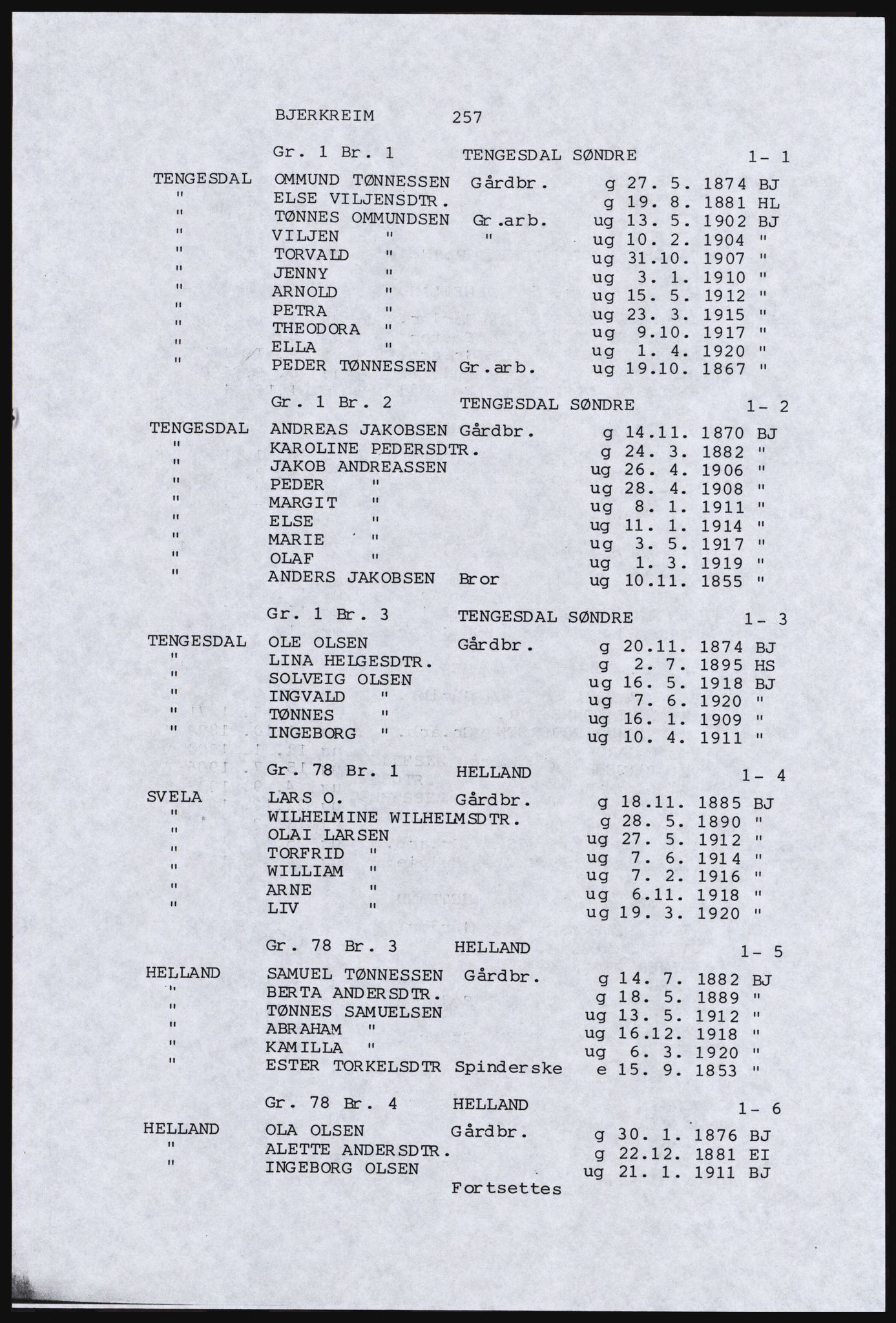 SAST, Copy of 1920 census for Dalane, 1920, p. 715