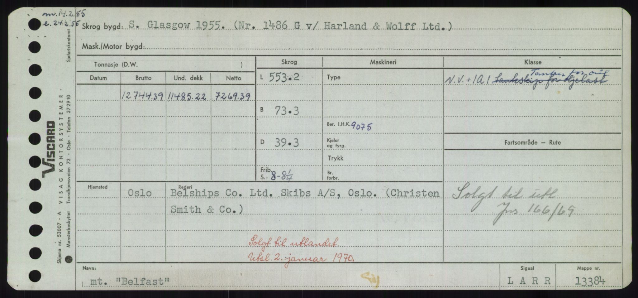 Sjøfartsdirektoratet med forløpere, Skipsmålingen, AV/RA-S-1627/H/Hd/L0003: Fartøy, B-Bev, p. 487