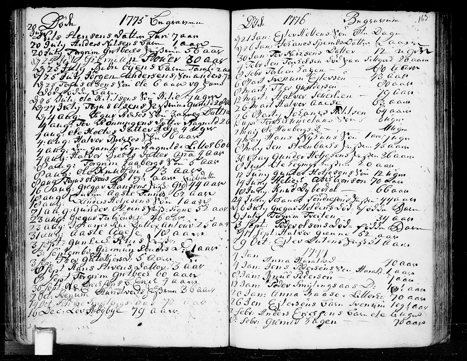 Heddal kirkebøker, SAKO/A-268/F/Fa/L0003: Parish register (official) no. I 3, 1723-1783, p. 163