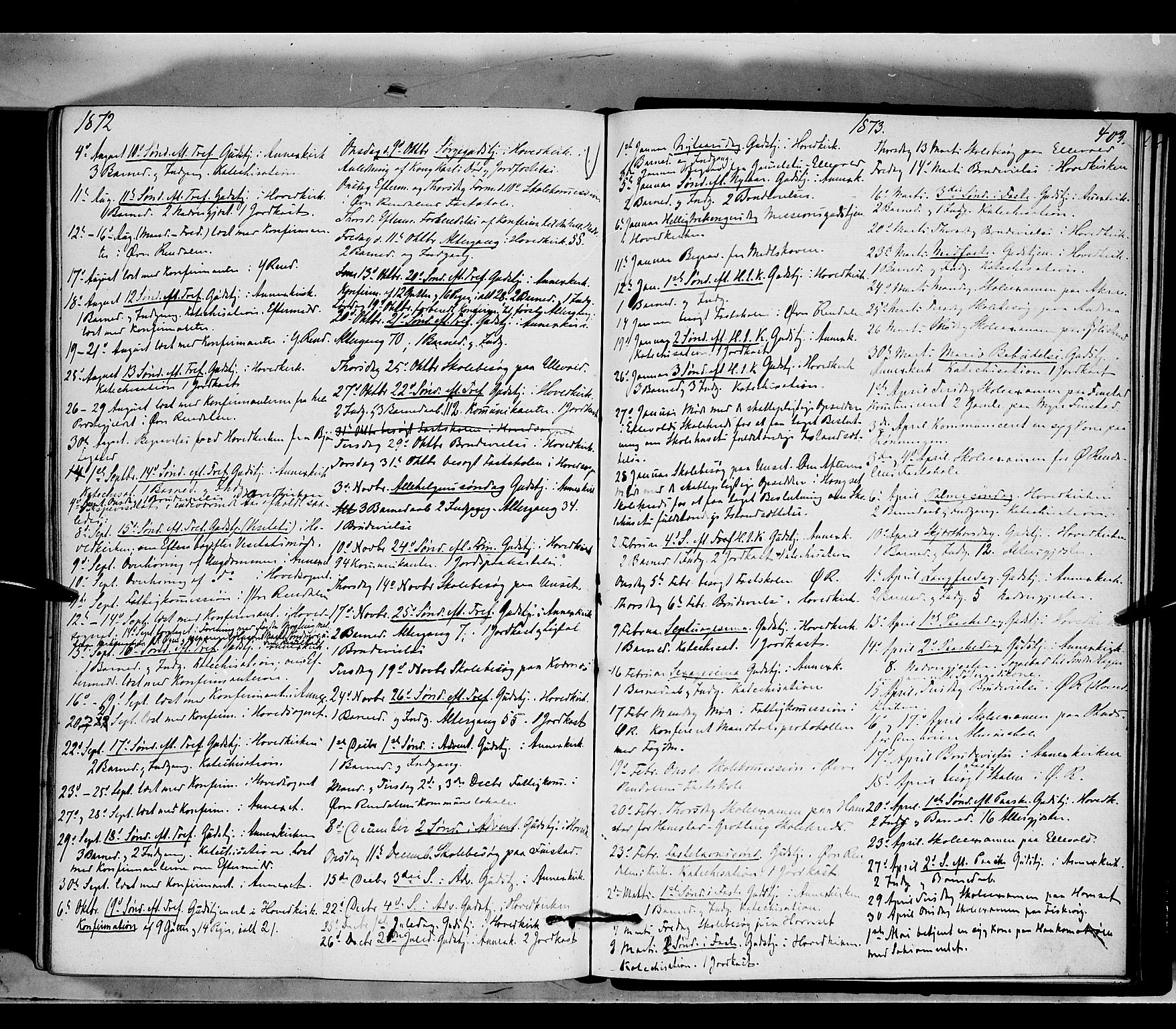 Rendalen prestekontor, SAH/PREST-054/H/Ha/Haa/L0006: Parish register (official) no. 6, 1867-1877, p. 403