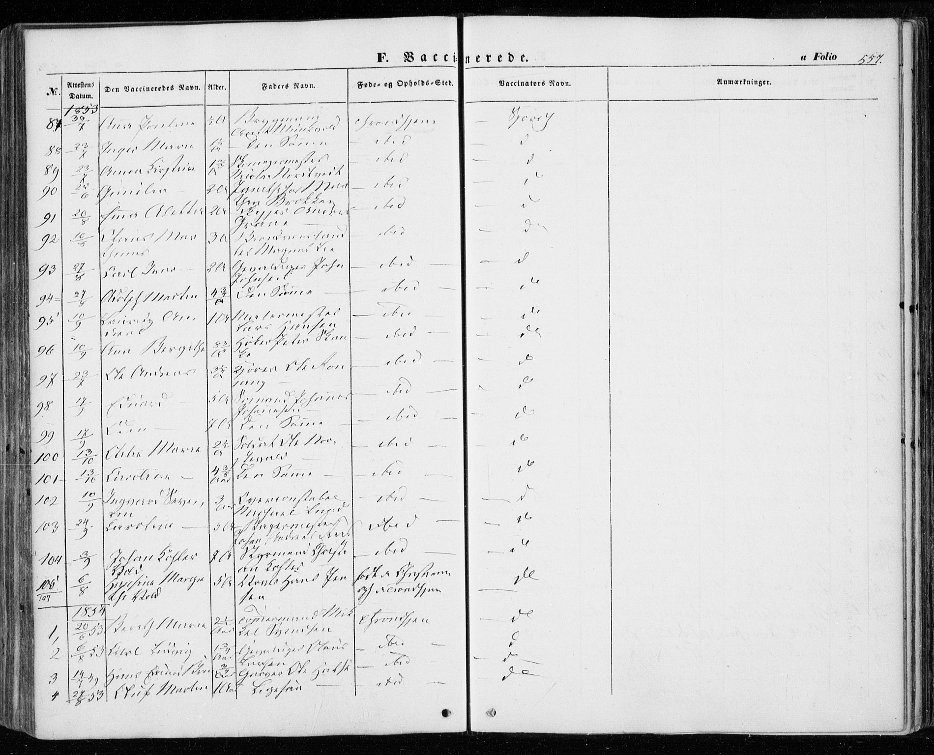 Ministerialprotokoller, klokkerbøker og fødselsregistre - Sør-Trøndelag, AV/SAT-A-1456/601/L0051: Parish register (official) no. 601A19, 1848-1857, p. 557