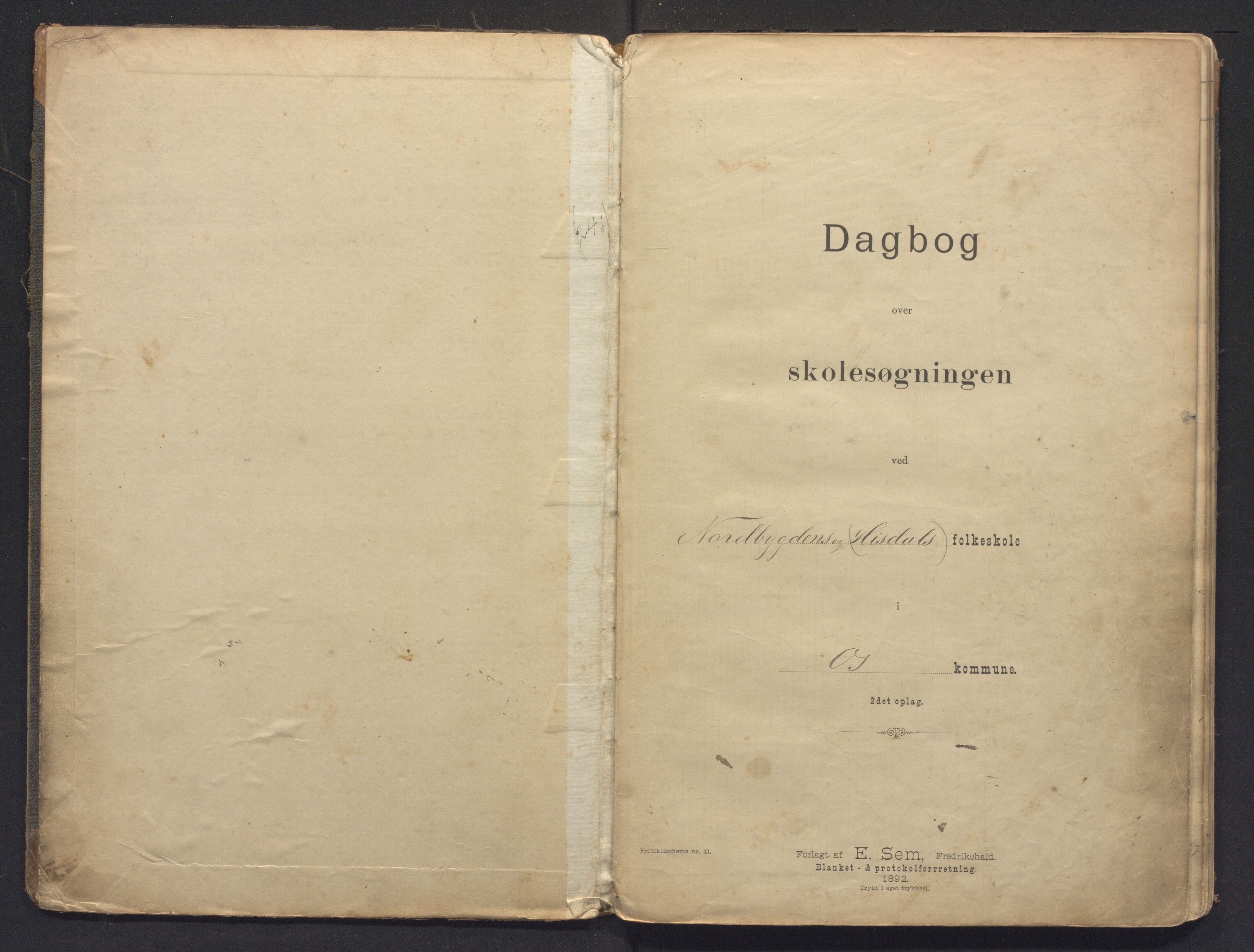 Samnanger kommune. Barneskulane, IKAH/1242-231/G/Ga/L0007: Dagbok for Nordbygdi folkeskule, 1892-1913