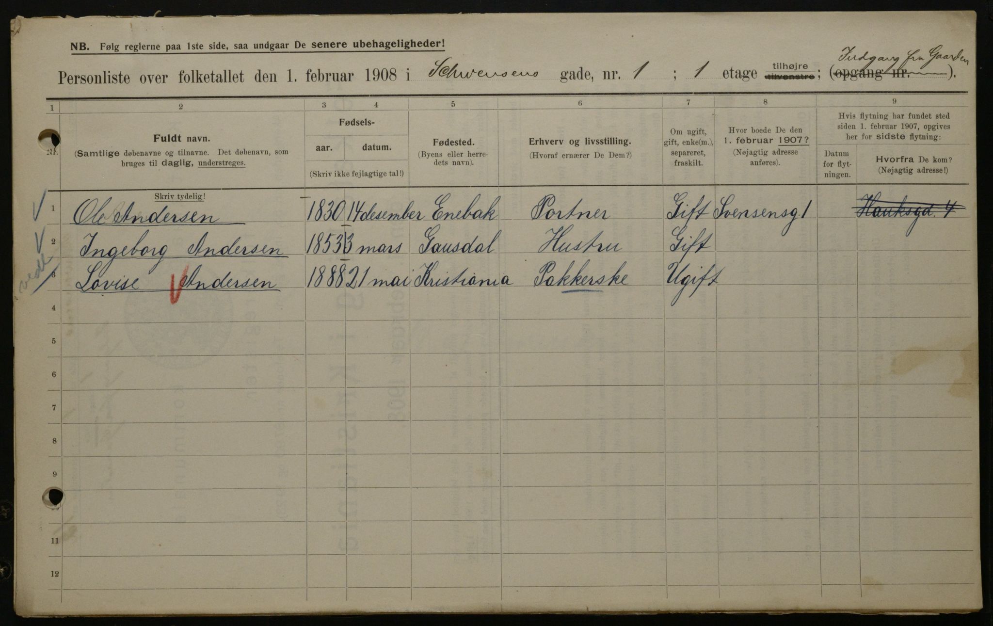 OBA, Municipal Census 1908 for Kristiania, 1908, p. 83371