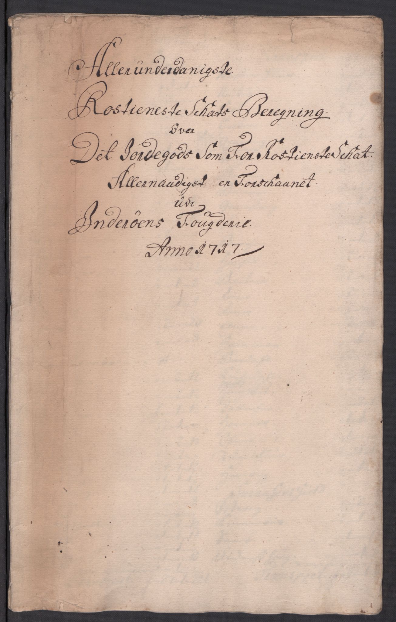 Rentekammeret inntil 1814, Reviderte regnskaper, Fogderegnskap, AV/RA-EA-4092/R63/L4325: Fogderegnskap Inderøy, 1717, p. 85