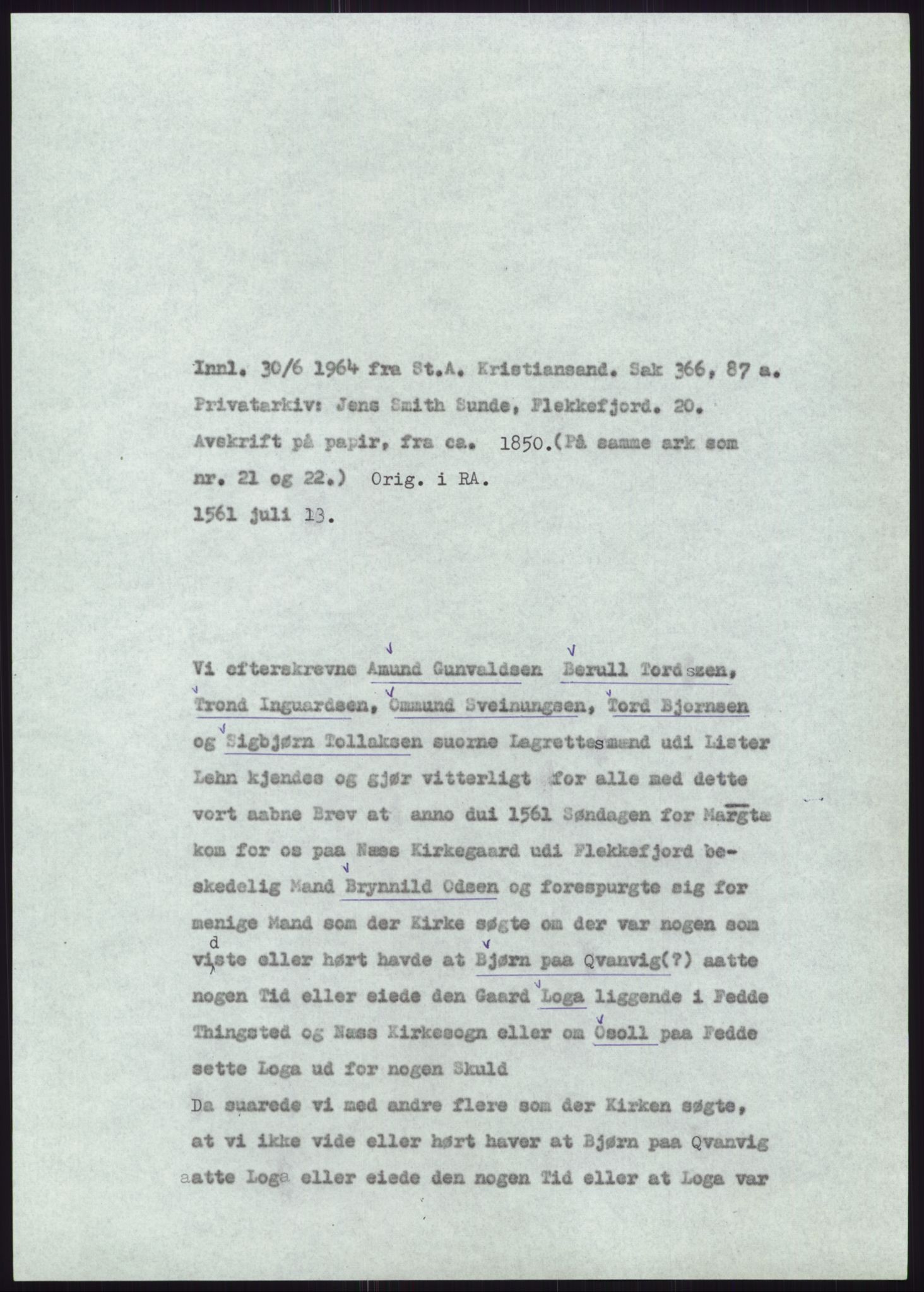 Samlinger til kildeutgivelse, Diplomavskriftsamlingen, RA/EA-4053/H/Ha, p. 3332