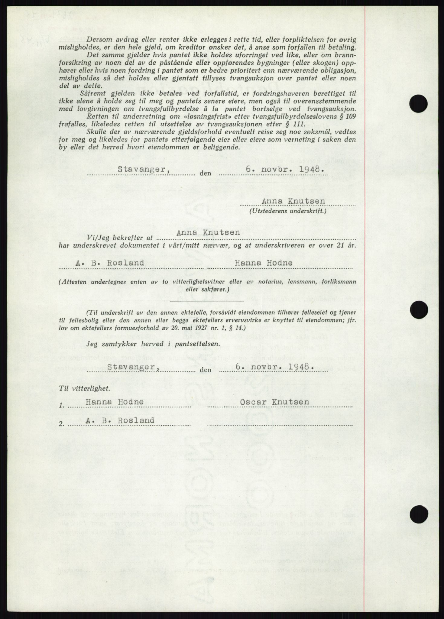 Stavanger byrett, AV/SAST-A-100455/002/G/Gb/L0032: Mortgage book, 1947-1950, Diary no: : 2639/1948