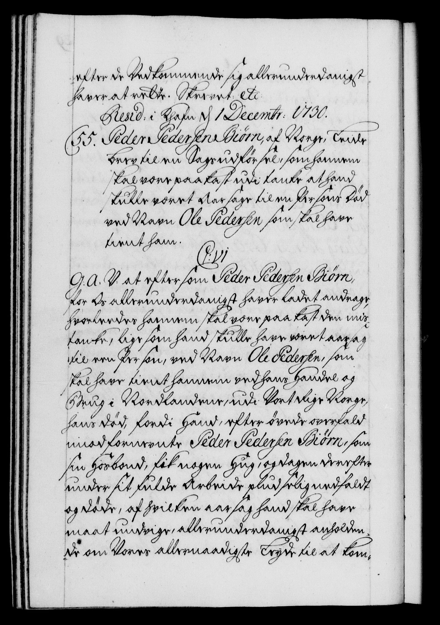 Danske Kanselli 1572-1799, AV/RA-EA-3023/F/Fc/Fca/Fcaa/L0027: Norske registre, 1730-1732, p. 39b