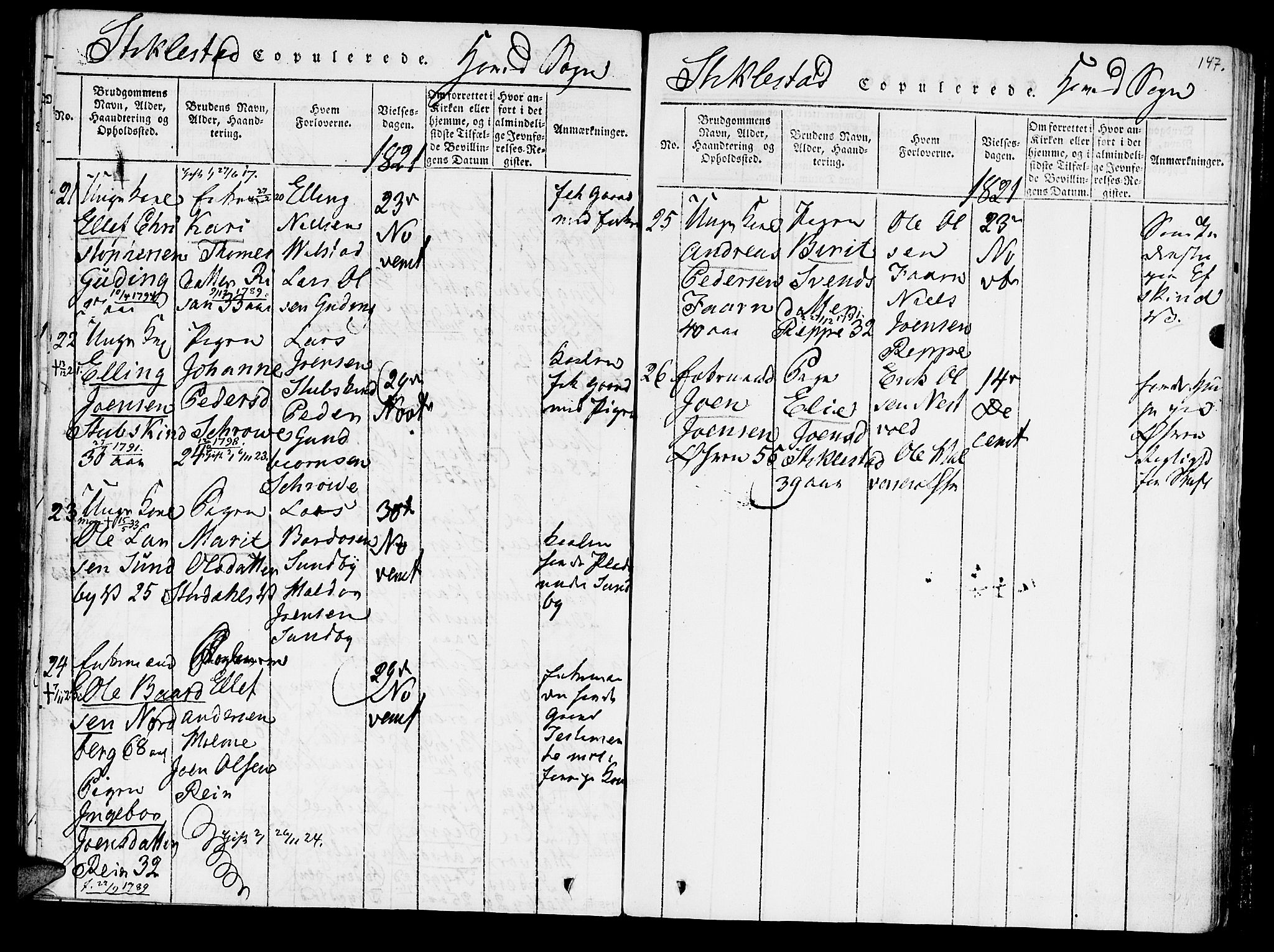 Ministerialprotokoller, klokkerbøker og fødselsregistre - Nord-Trøndelag, SAT/A-1458/723/L0234: Parish register (official) no. 723A05 /1, 1816-1840, p. 147