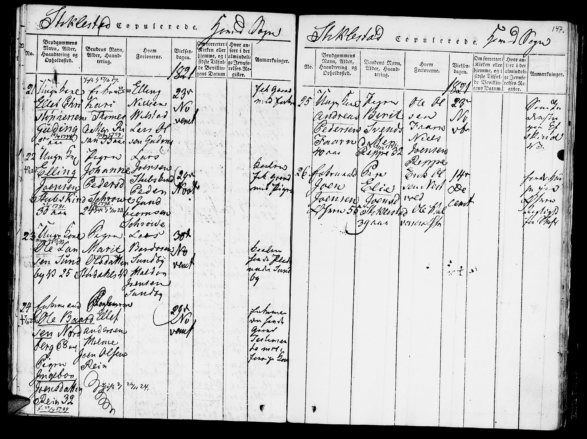 Ministerialprotokoller, klokkerbøker og fødselsregistre - Nord-Trøndelag, AV/SAT-A-1458/723/L0234: Parish register (official) no. 723A05 /1, 1816-1840, p. 147