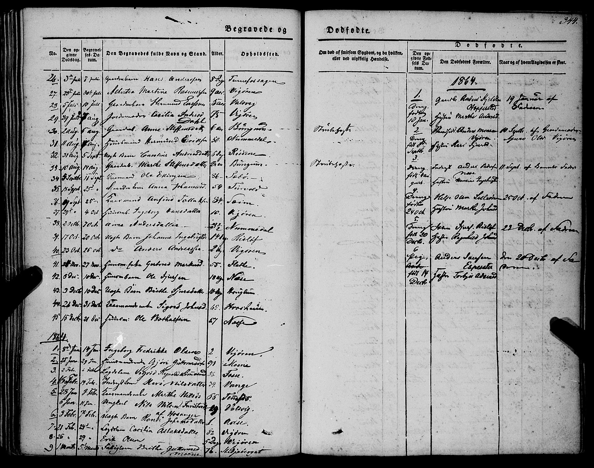 Vik sokneprestembete, SAB/A-81501: Parish register (official) no. A 8, 1846-1865, p. 344