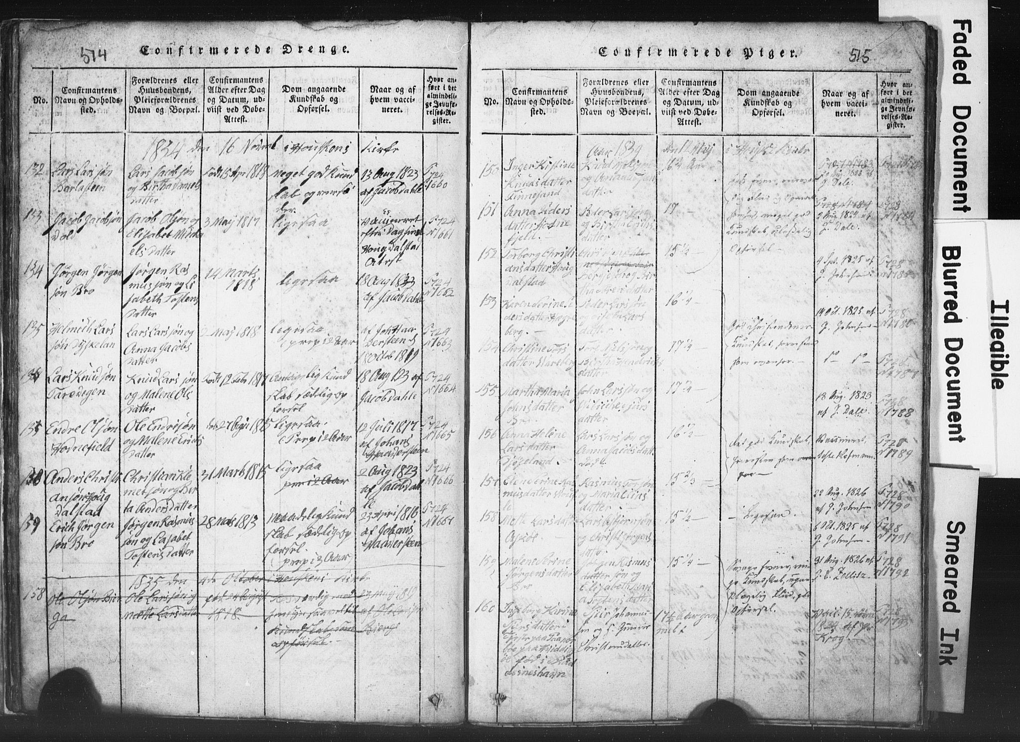Rennesøy sokneprestkontor, AV/SAST-A -101827/H/Ha/Hab/L0001: Parish register (copy) no. B 1, 1816-1841, p. 514-515