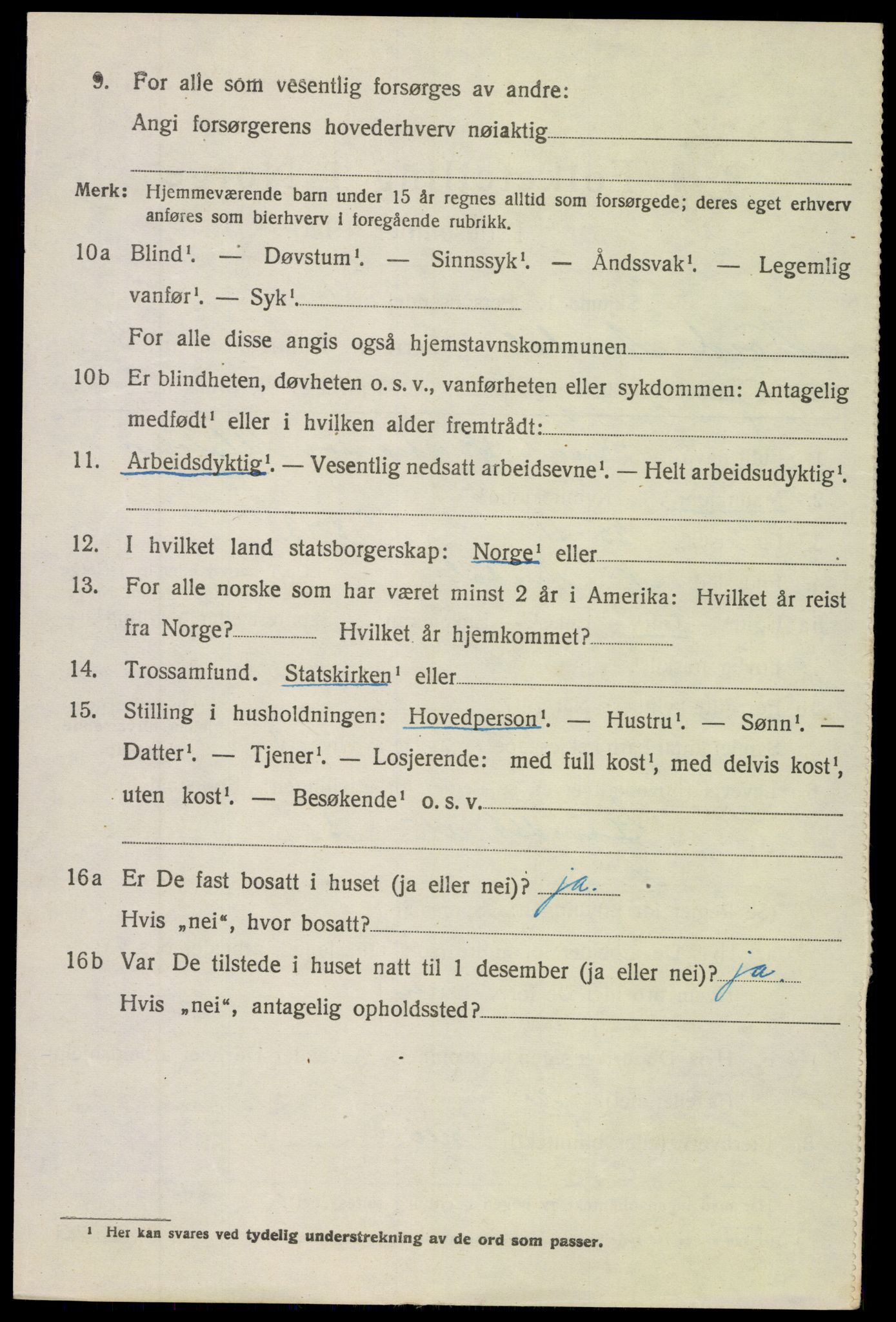 SAH, 1920 census for Nord-Aurdal, 1920, p. 3123