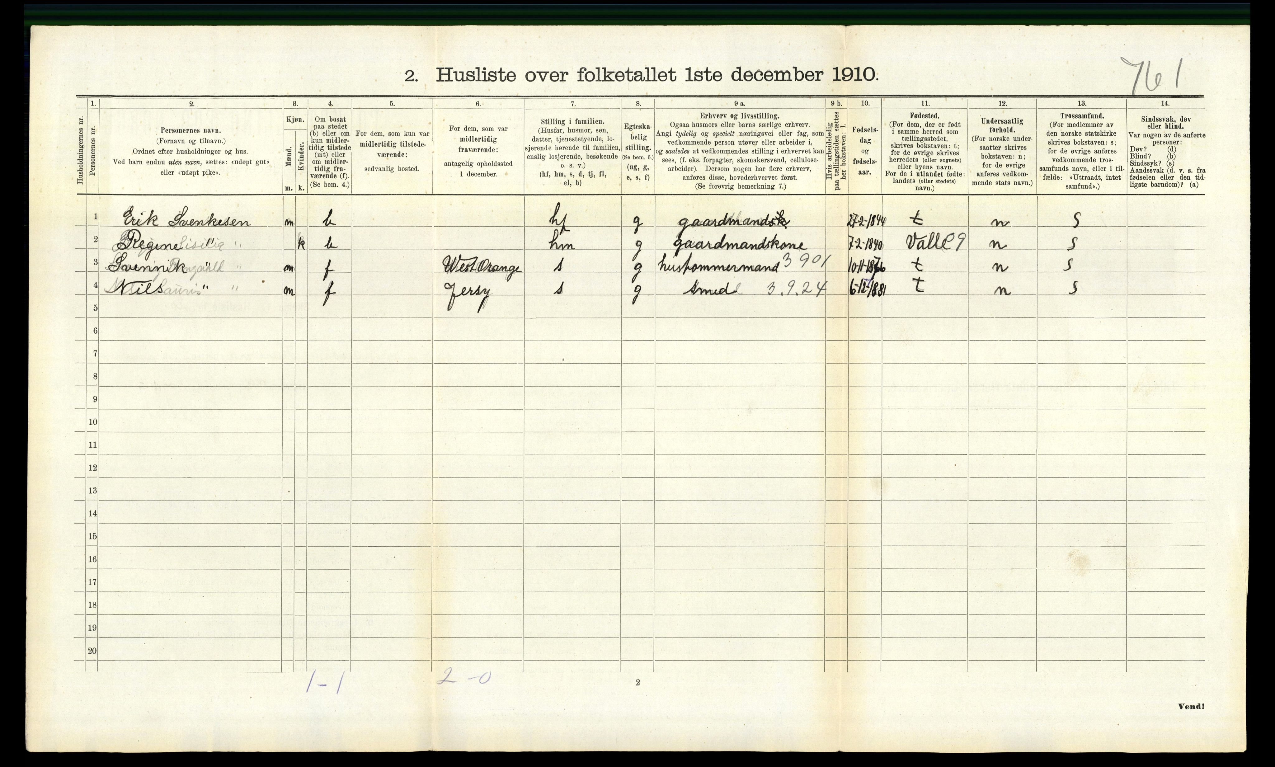 RA, 1910 census for Halse og Harkmark, 1910, p. 893
