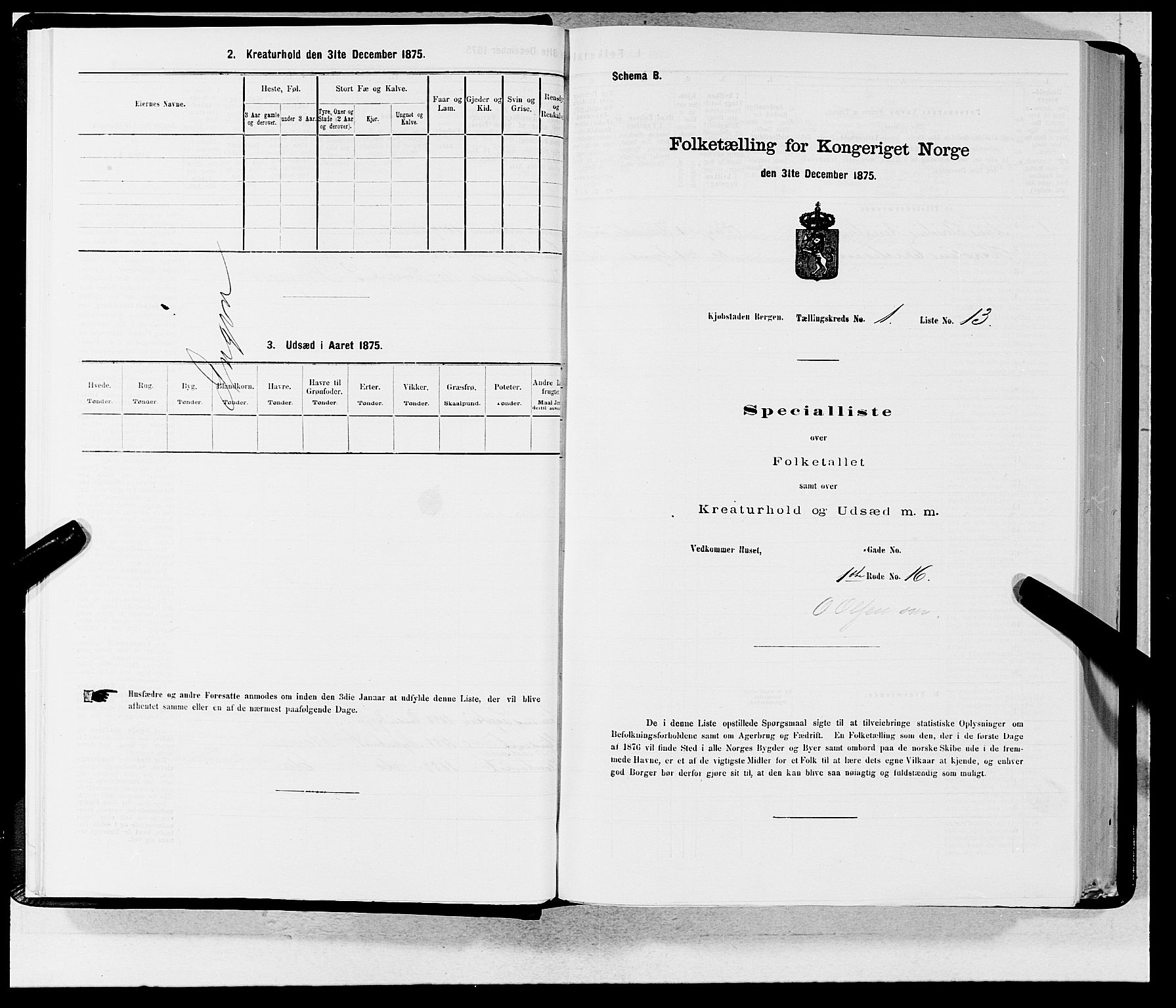SAB, 1875 census for 1301 Bergen, 1875, p. 27