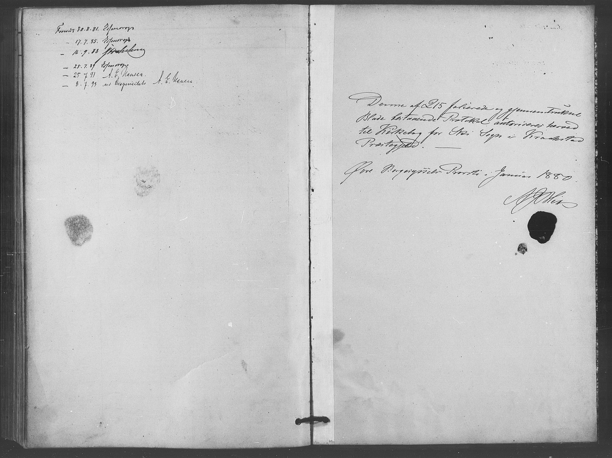 Kråkstad prestekontor Kirkebøker, SAO/A-10125a/F/Fb/L0001: Parish register (official) no. II 1, 1880-1892