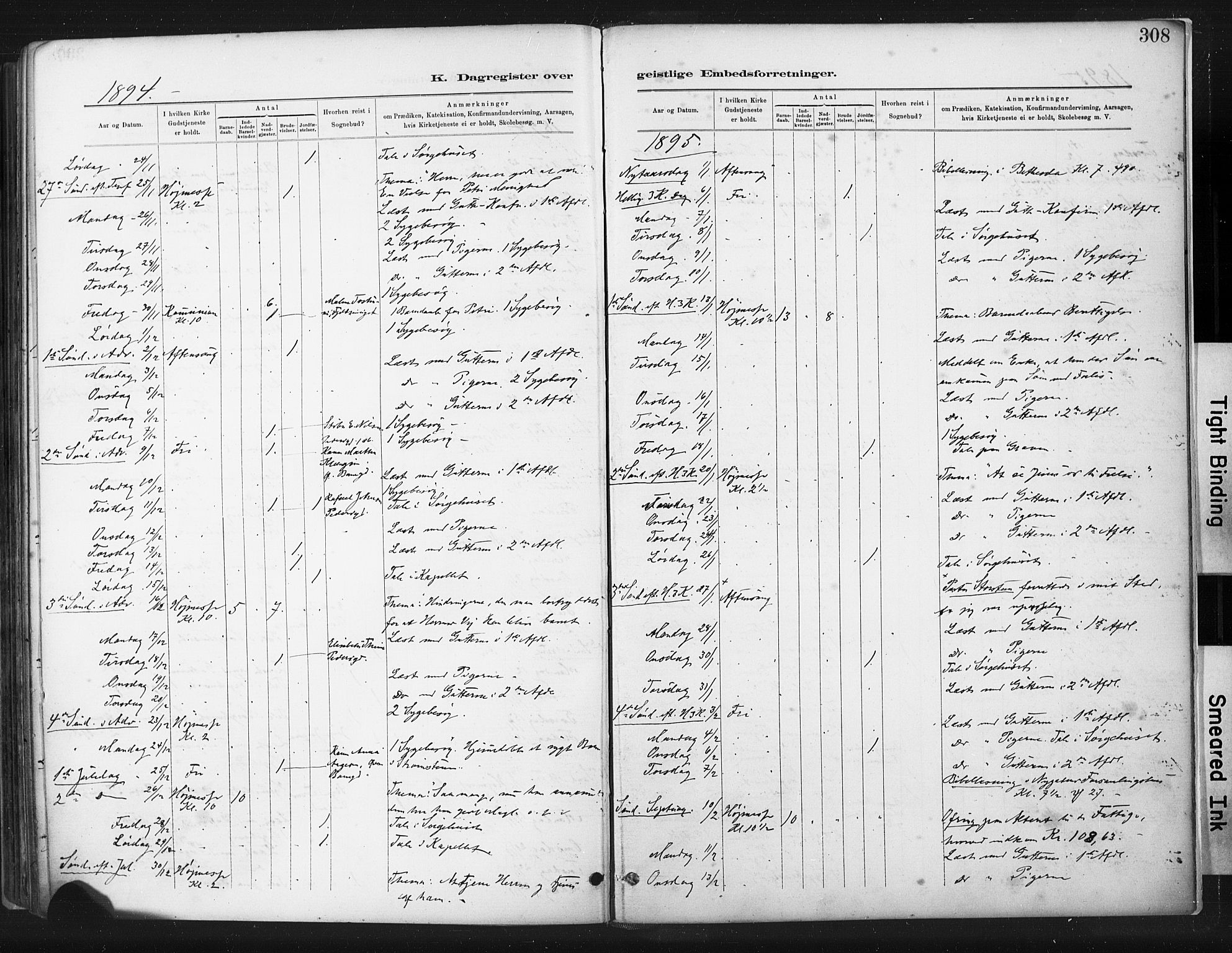 St. Johannes sokneprestkontor, SAST/A-101814/001/30/30BA/L0003: Parish register (official) no. A 3, 1885-1910, p. 308