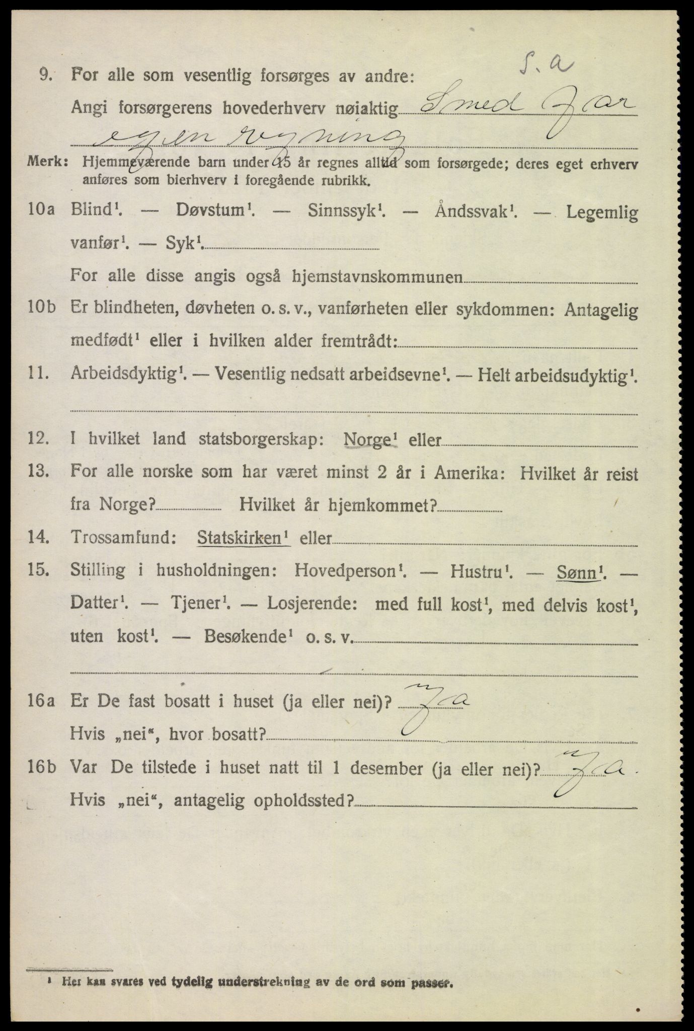 SAH, 1920 census for Ytre Rendal, 1920, p. 3652