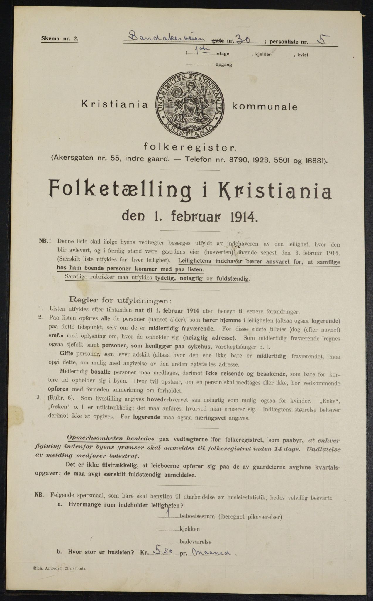 OBA, Municipal Census 1914 for Kristiania, 1914, p. 86861