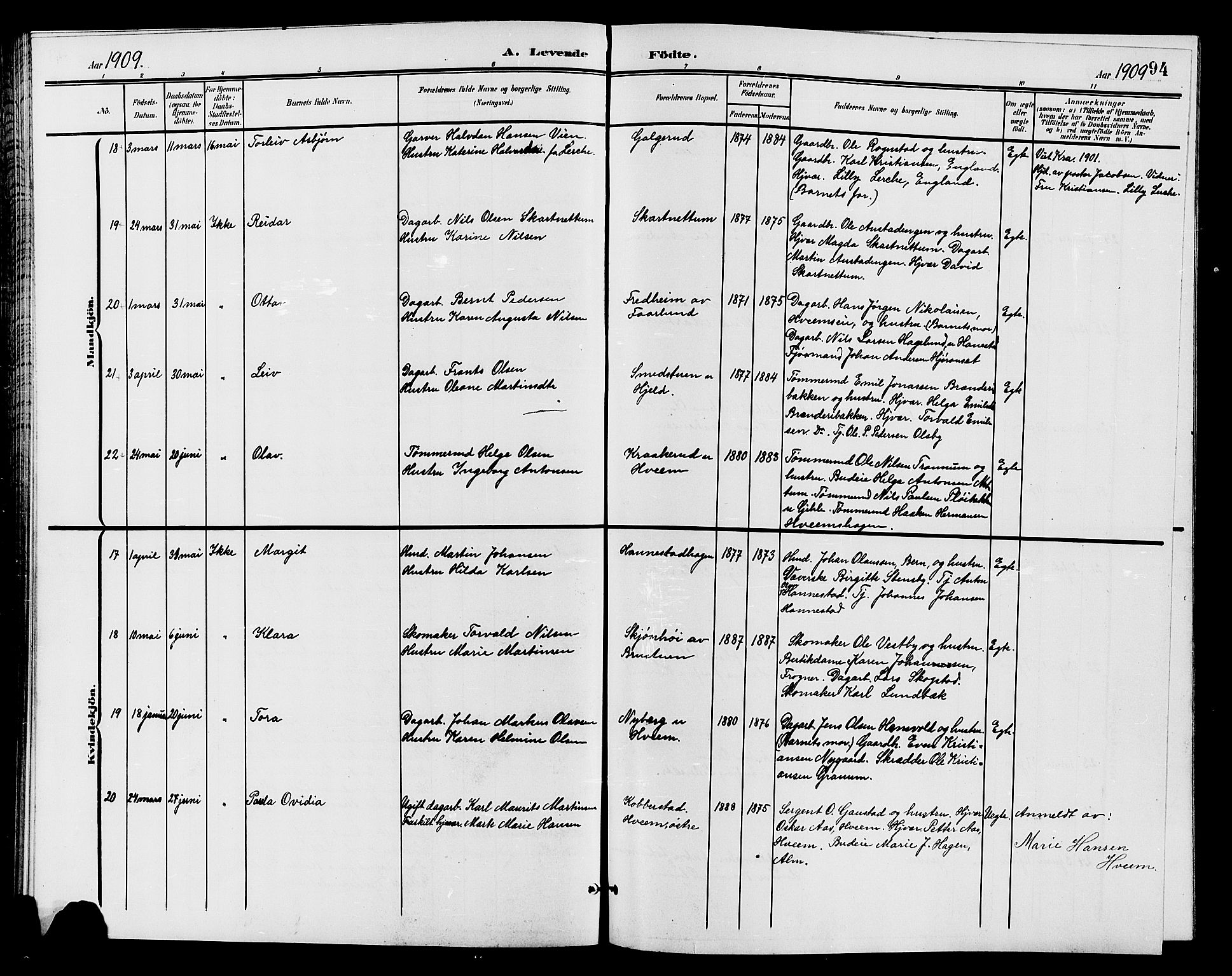 Østre Toten prestekontor, AV/SAH-PREST-104/H/Ha/Hab/L0007: Parish register (copy) no. 7, 1901-1912, p. 94