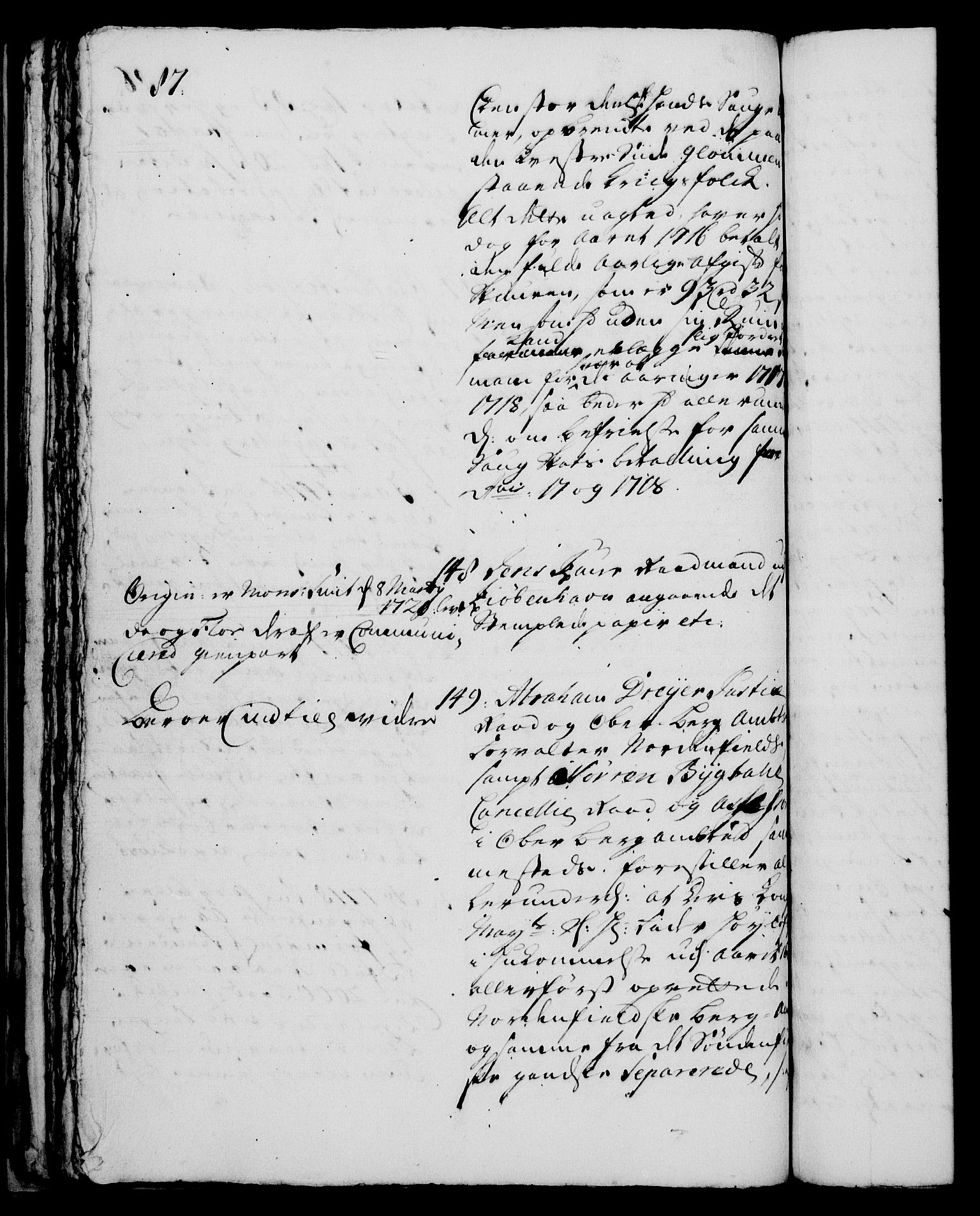 Rentekammeret, Kammerkanselliet, RA/EA-3111/G/Gh/Gha/L0001: Norsk ekstraktmemorialprotokoll, sak. 1-375 (merket RK 53.46), 1720, p. 87