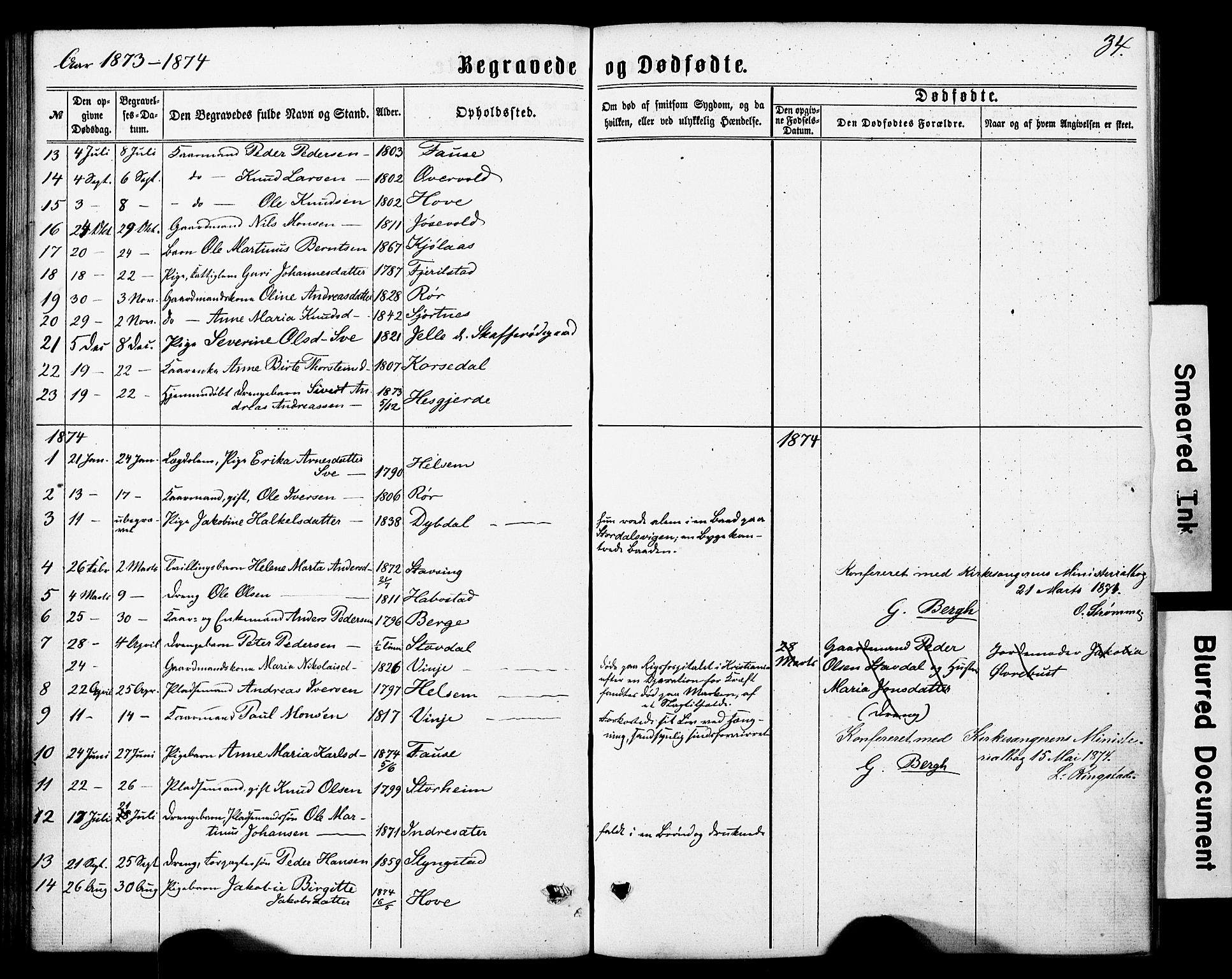 Ministerialprotokoller, klokkerbøker og fødselsregistre - Møre og Romsdal, AV/SAT-A-1454/520/L0282: Parish register (official) no. 520A11, 1862-1881, p. 34