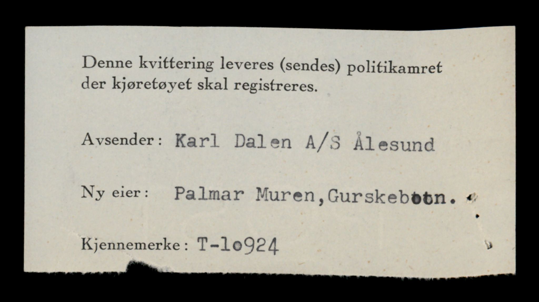 Møre og Romsdal vegkontor - Ålesund trafikkstasjon, AV/SAT-A-4099/F/Fe/L0024: Registreringskort for kjøretøy T 10810 - T 10930, 1927-1998, p. 2925