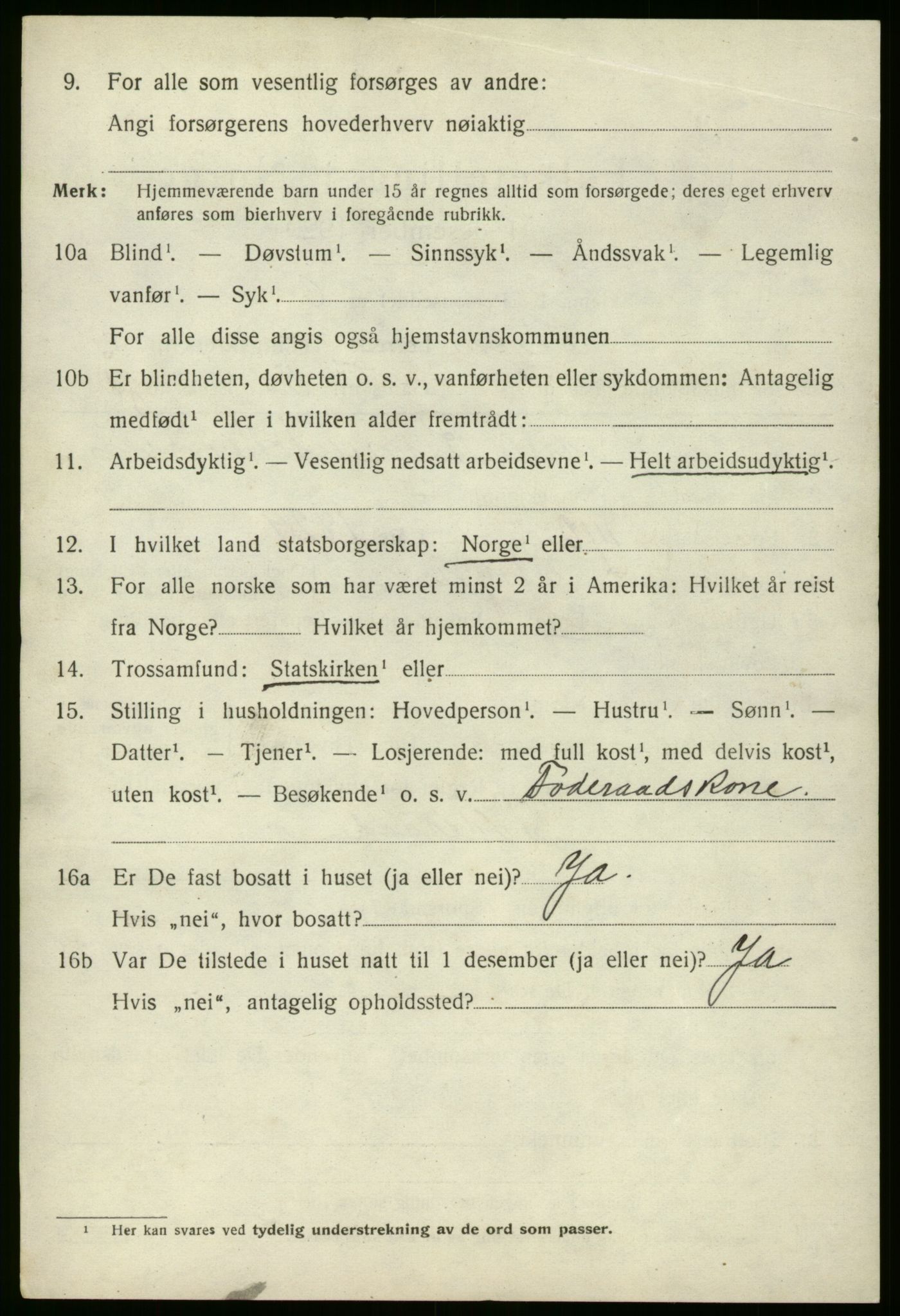 SAB, 1920 census for Stryn, 1920, p. 4821