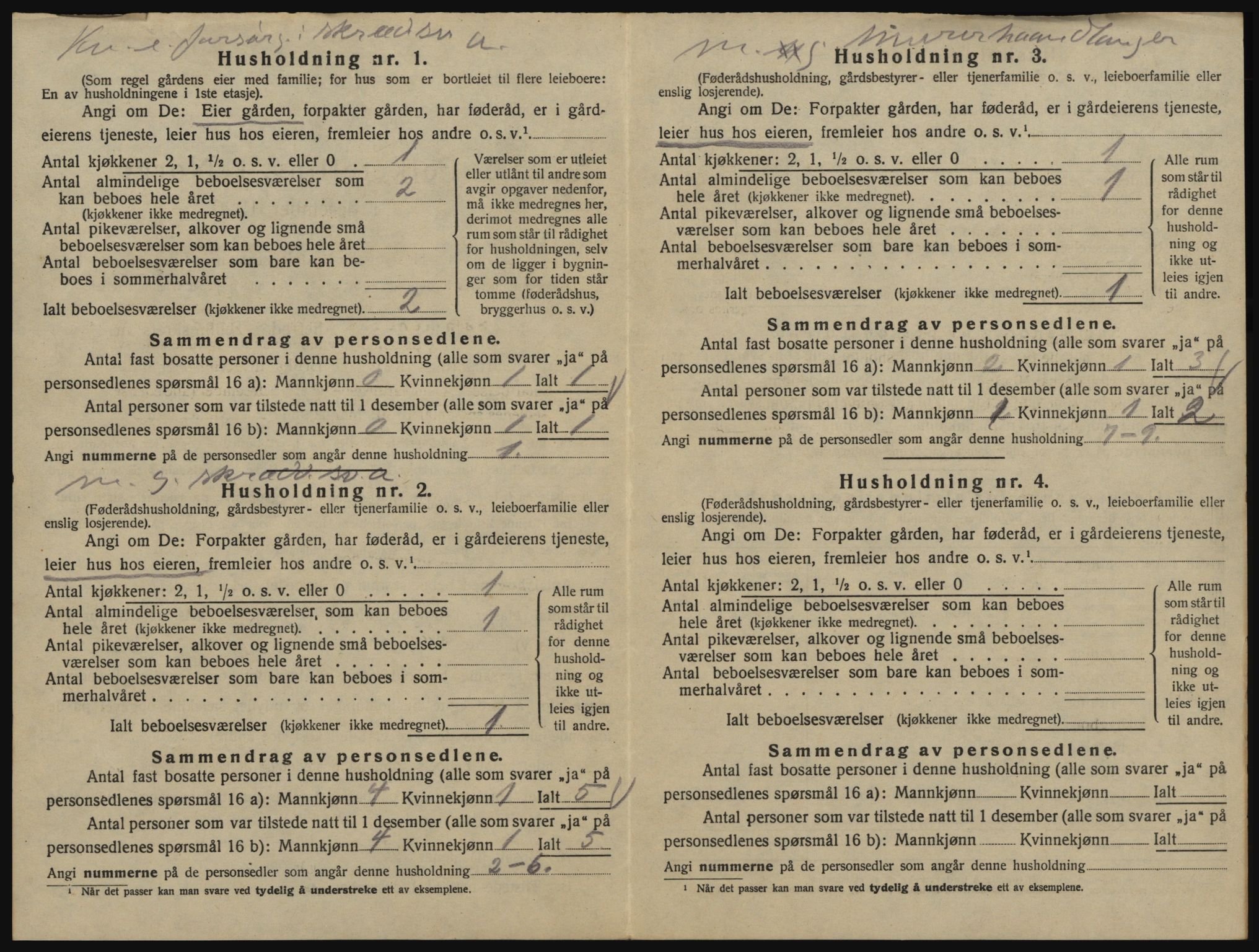 SAO, 1920 census for Glemmen, 1920, p. 2734