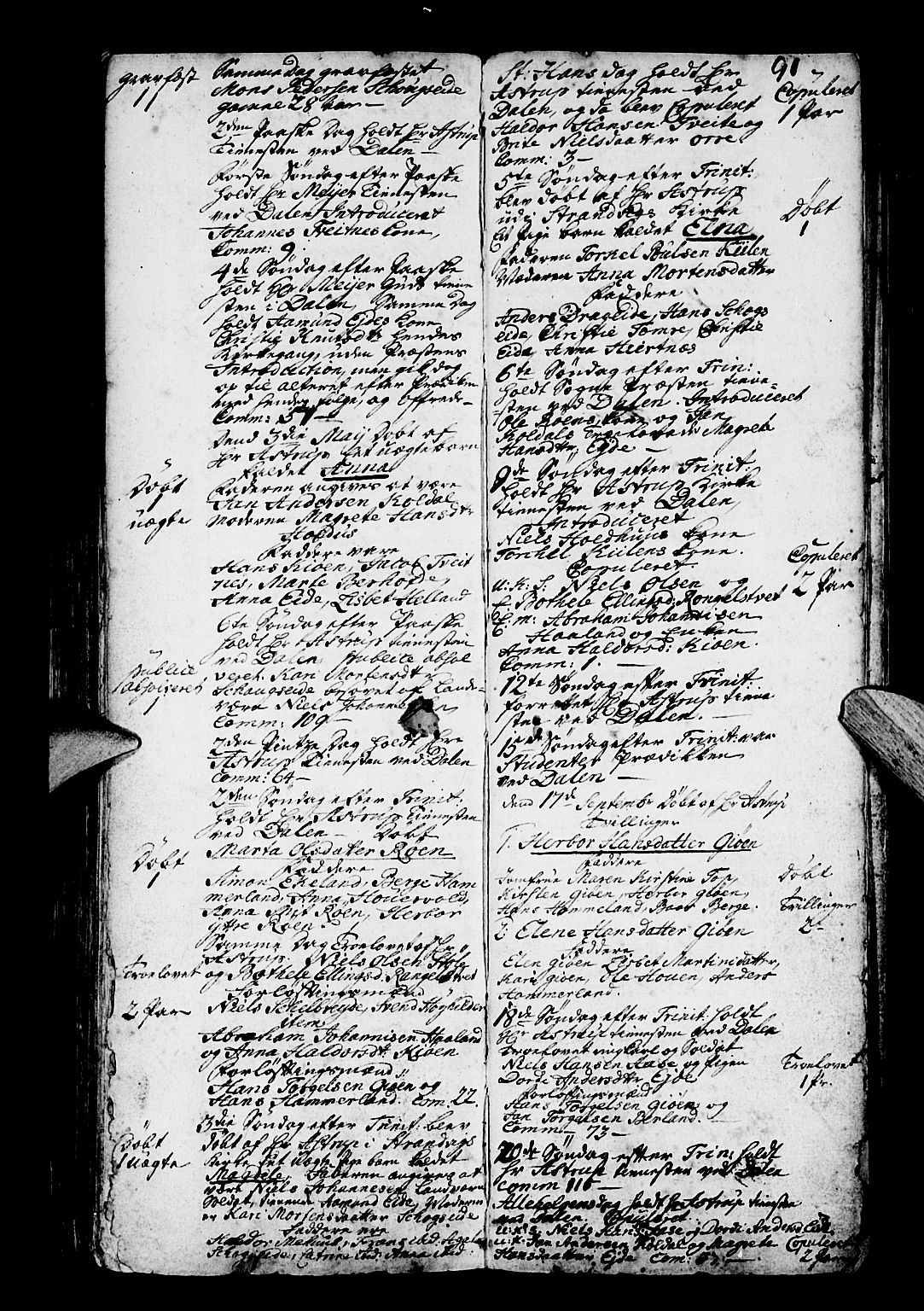 Os sokneprestembete, SAB/A-99929: Parish register (official) no. A 3, 1669-1760, p. 90