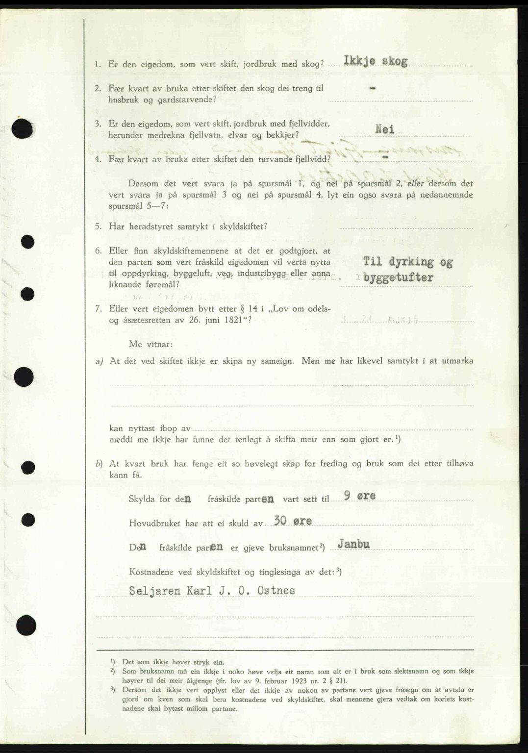 Nordre Sunnmøre sorenskriveri, AV/SAT-A-0006/1/2/2C/2Ca: Mortgage book no. A25, 1947-1947, Diary no: : 1877/1947