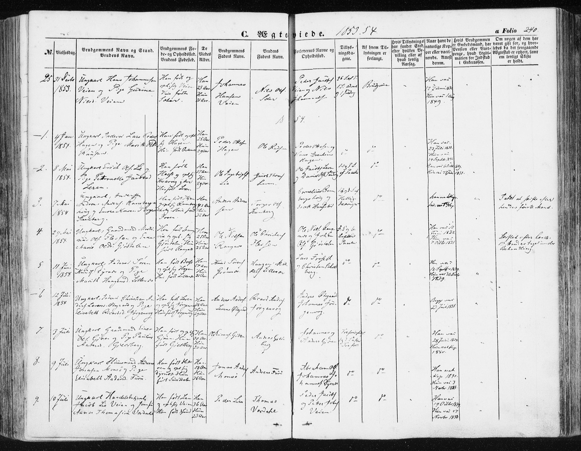 Ministerialprotokoller, klokkerbøker og fødselsregistre - Møre og Romsdal, AV/SAT-A-1454/581/L0937: Parish register (official) no. 581A05, 1853-1872, p. 240