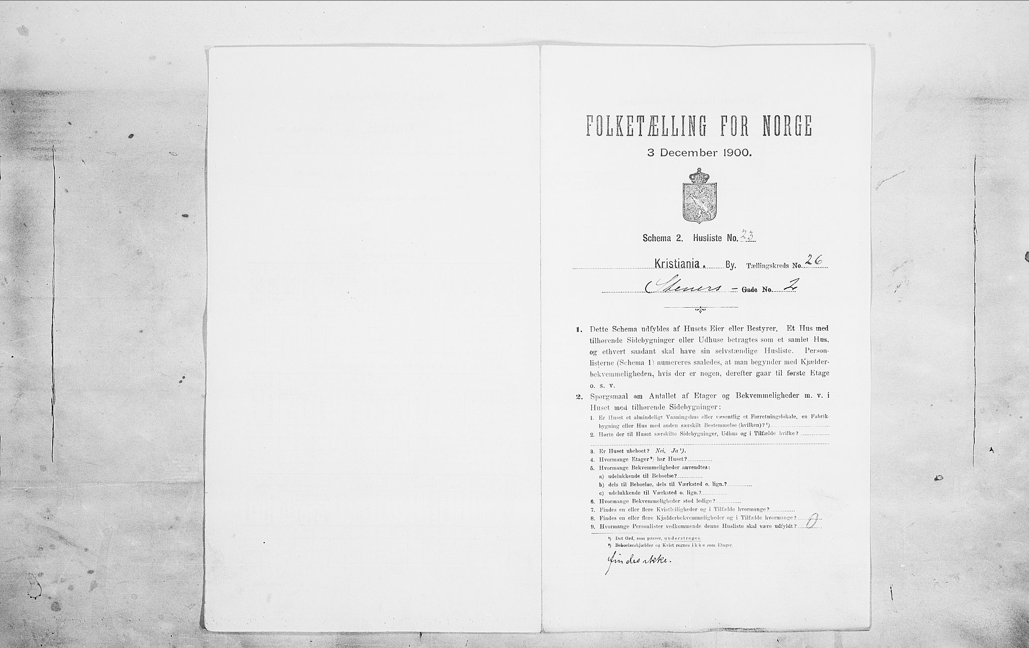 SAO, 1900 census for Kristiania, 1900, p. 91024