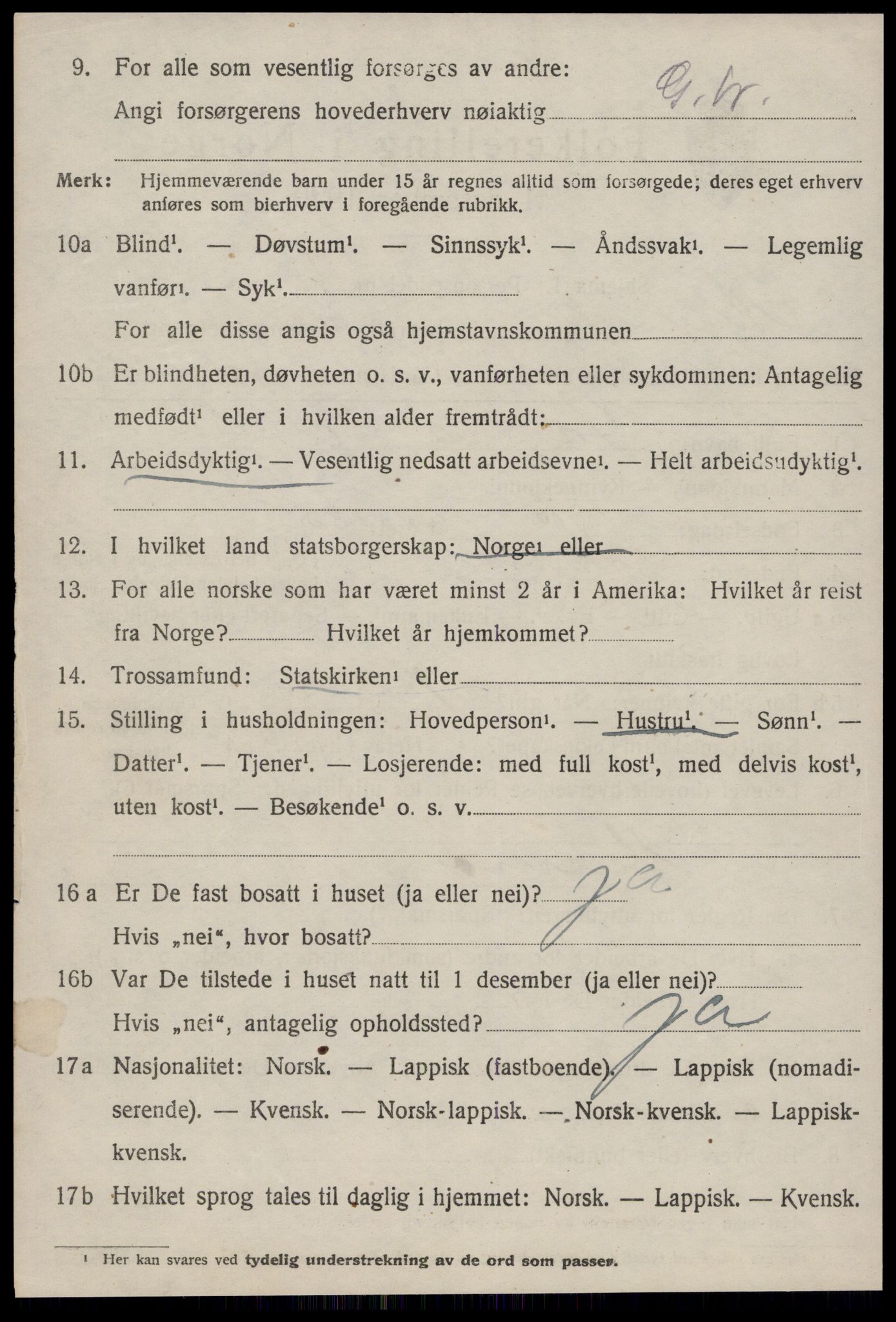 SAT, 1920 census for Malvik, 1920, p. 1193