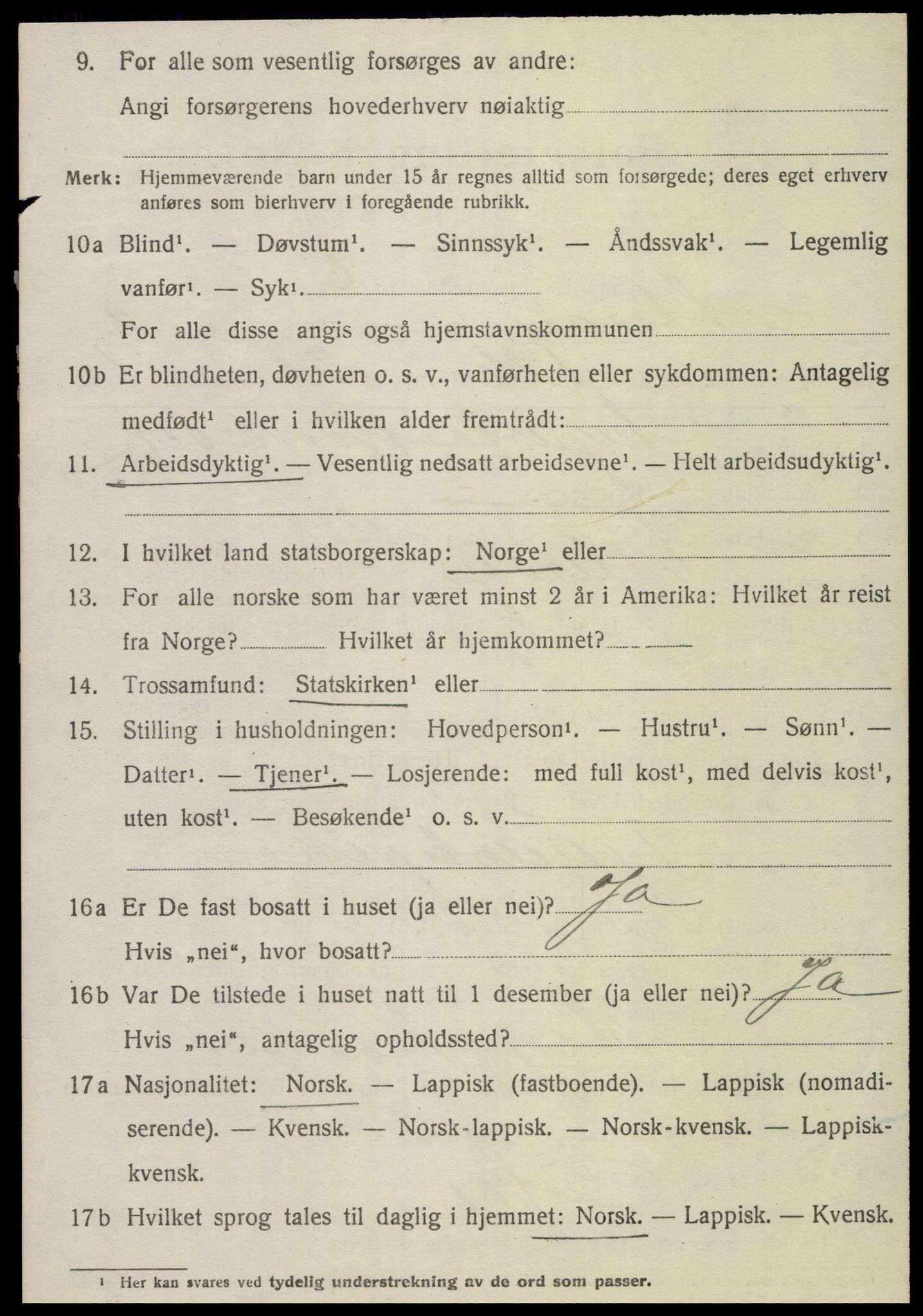 SAT, 1920 census for Otterøy, 1920, p. 1404