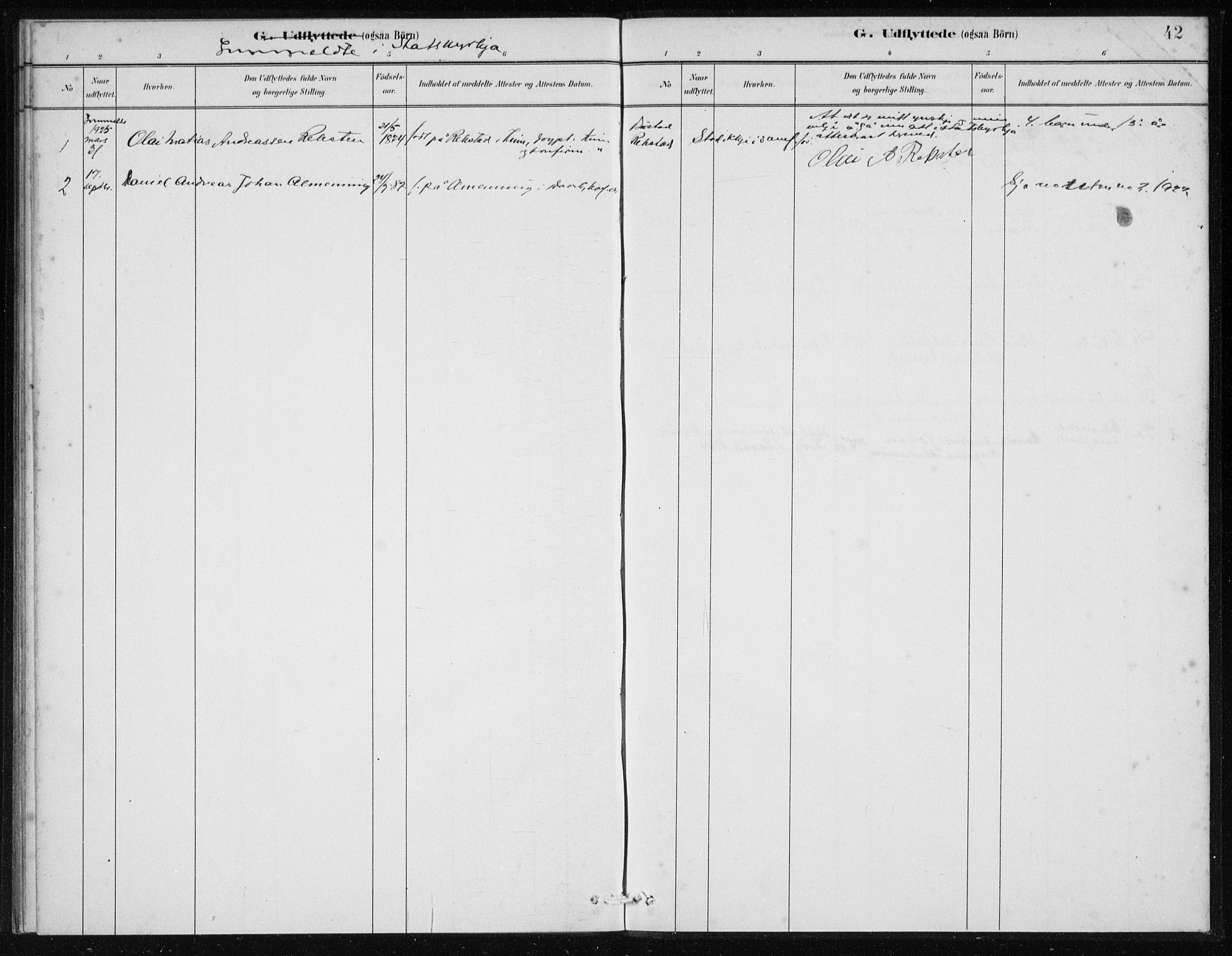 Kinn sokneprestembete, SAB/A-80801/H/Haa/Haad/L0007: Parish register (official) no. D 7, 1883-1922, p. 42