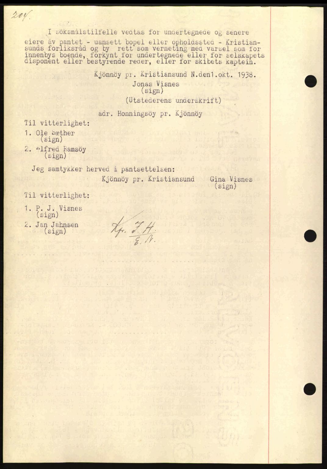 Nordmøre sorenskriveri, AV/SAT-A-4132/1/2/2Ca: Mortgage book no. B84, 1938-1939, Diary no: : 2621/1938