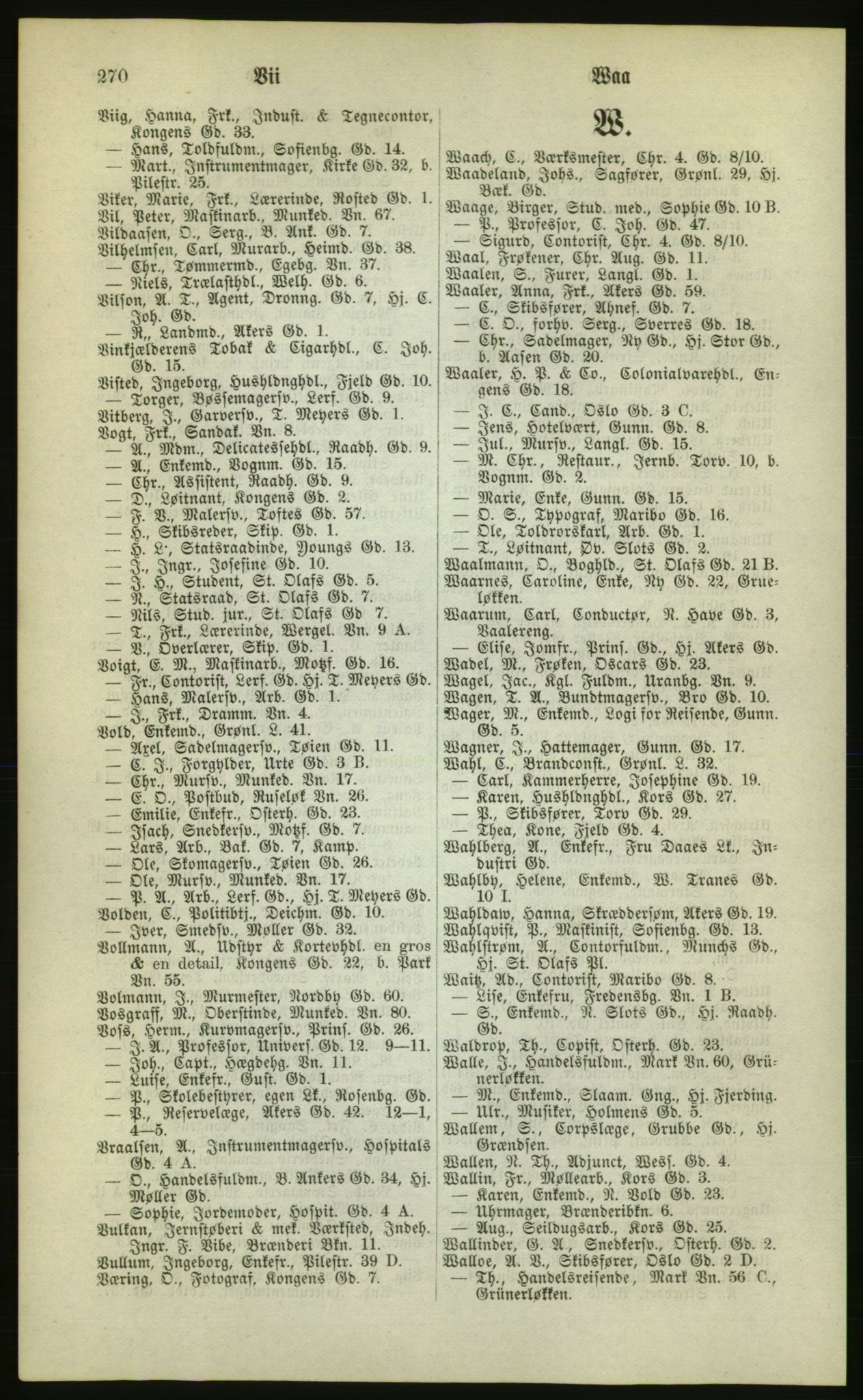 Kristiania/Oslo adressebok, PUBL/-, 1880, p. 270