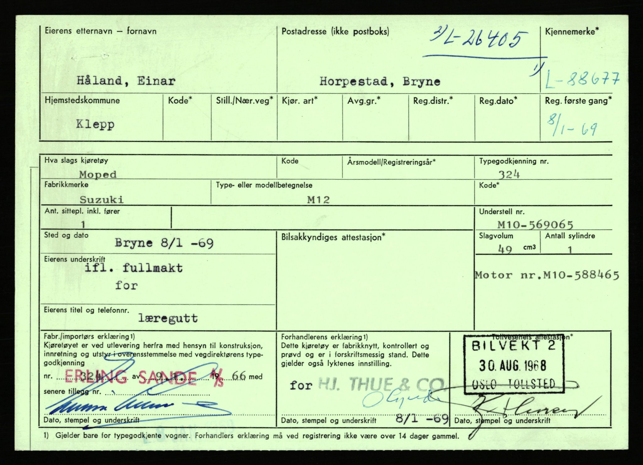 Stavanger trafikkstasjon, AV/SAST-A-101942/0/F/L0044: L-26300 - L-26999, 1930-1971, p. 295